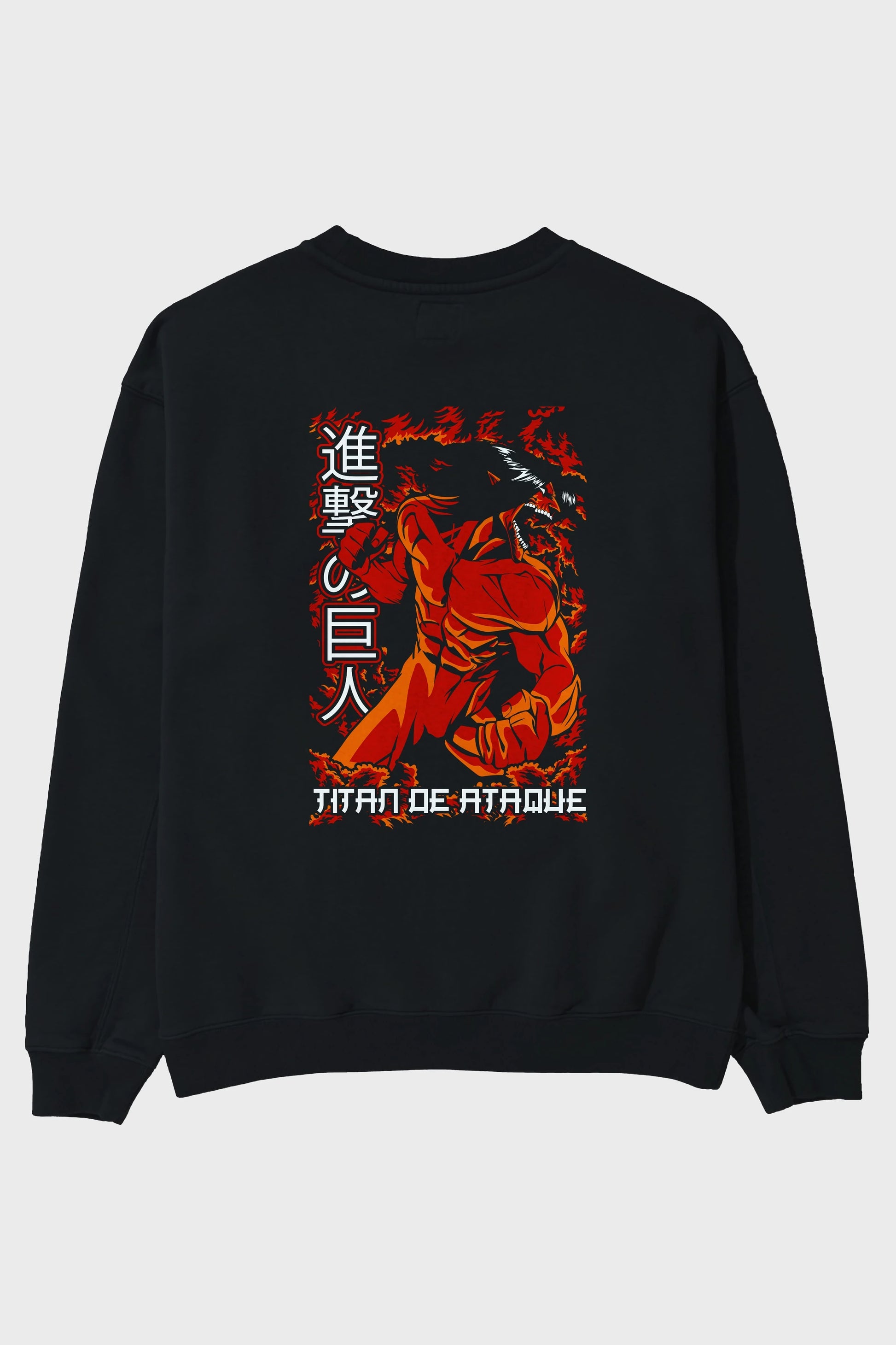 Eren Yeager Arka Baskılı Anime Oversize Sweatshirt Erkek Kadın Unisex