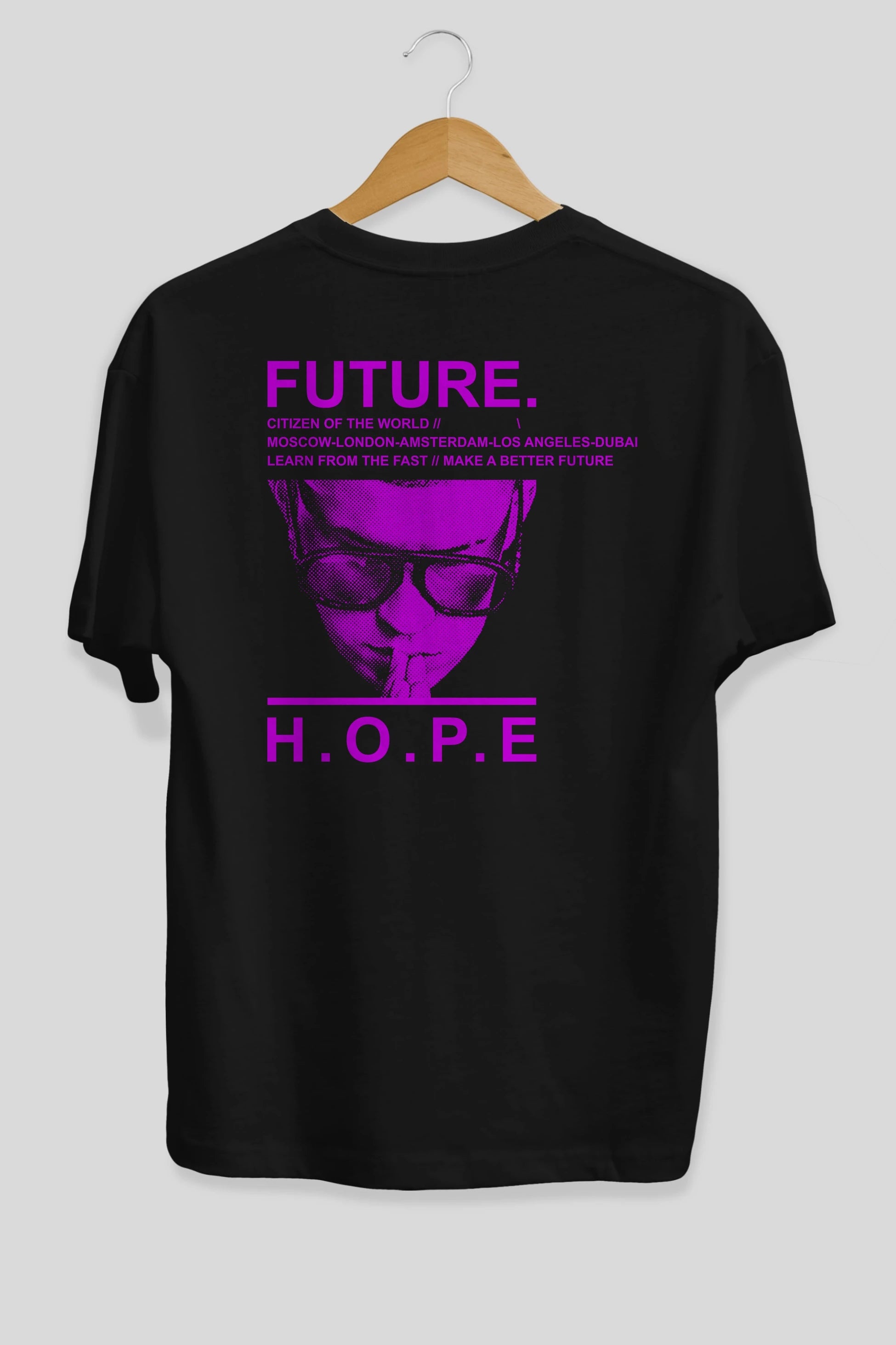 Future Hope Arka Baskılı Oversize t-shirt Erkek Kadın Unisex