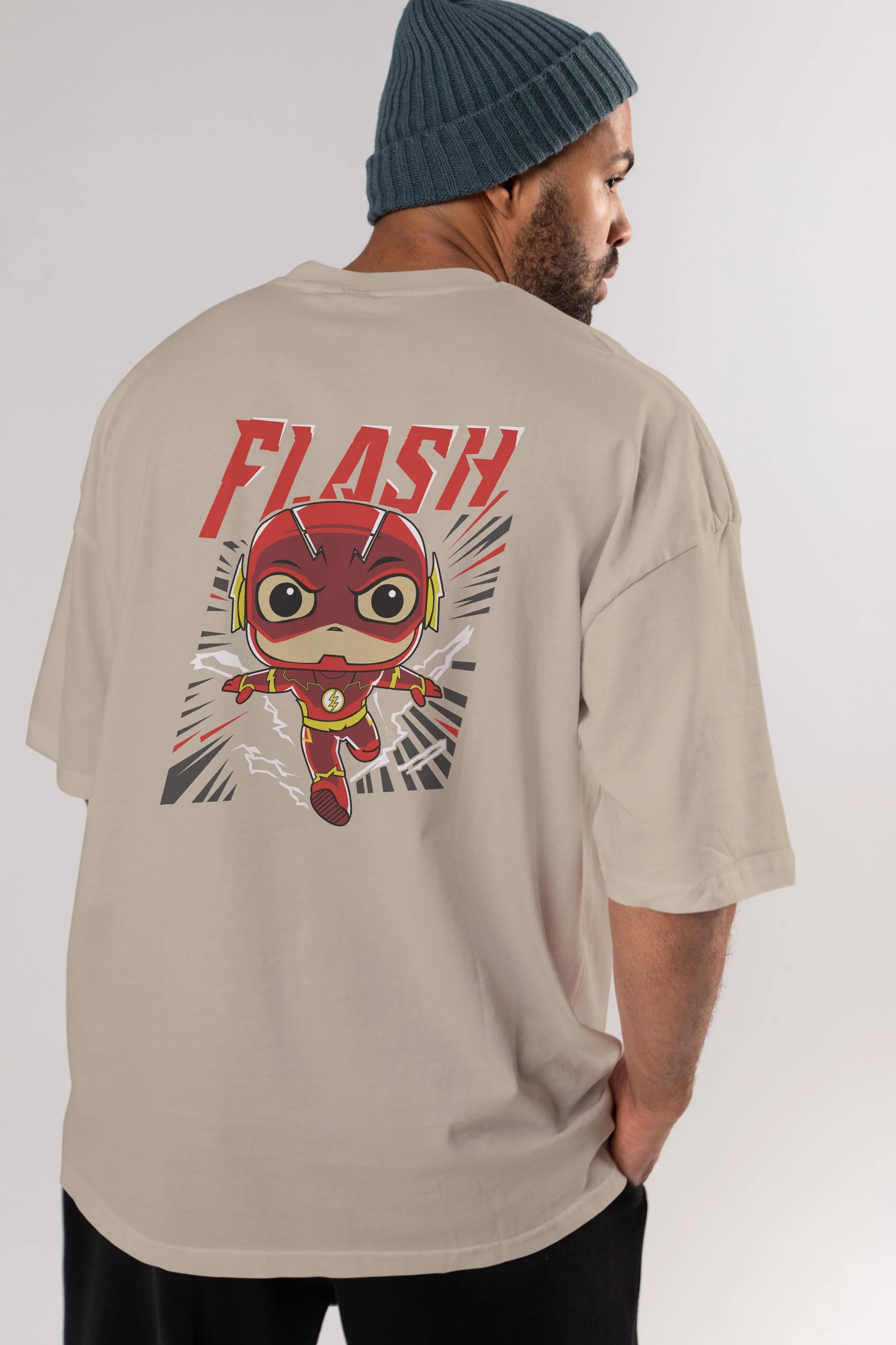 Flash Avengers (4) Arka Baskılı Oversize t-shirt Erkek Kadın Unisex %100 Pamuk Bisiklet Yaka tişort