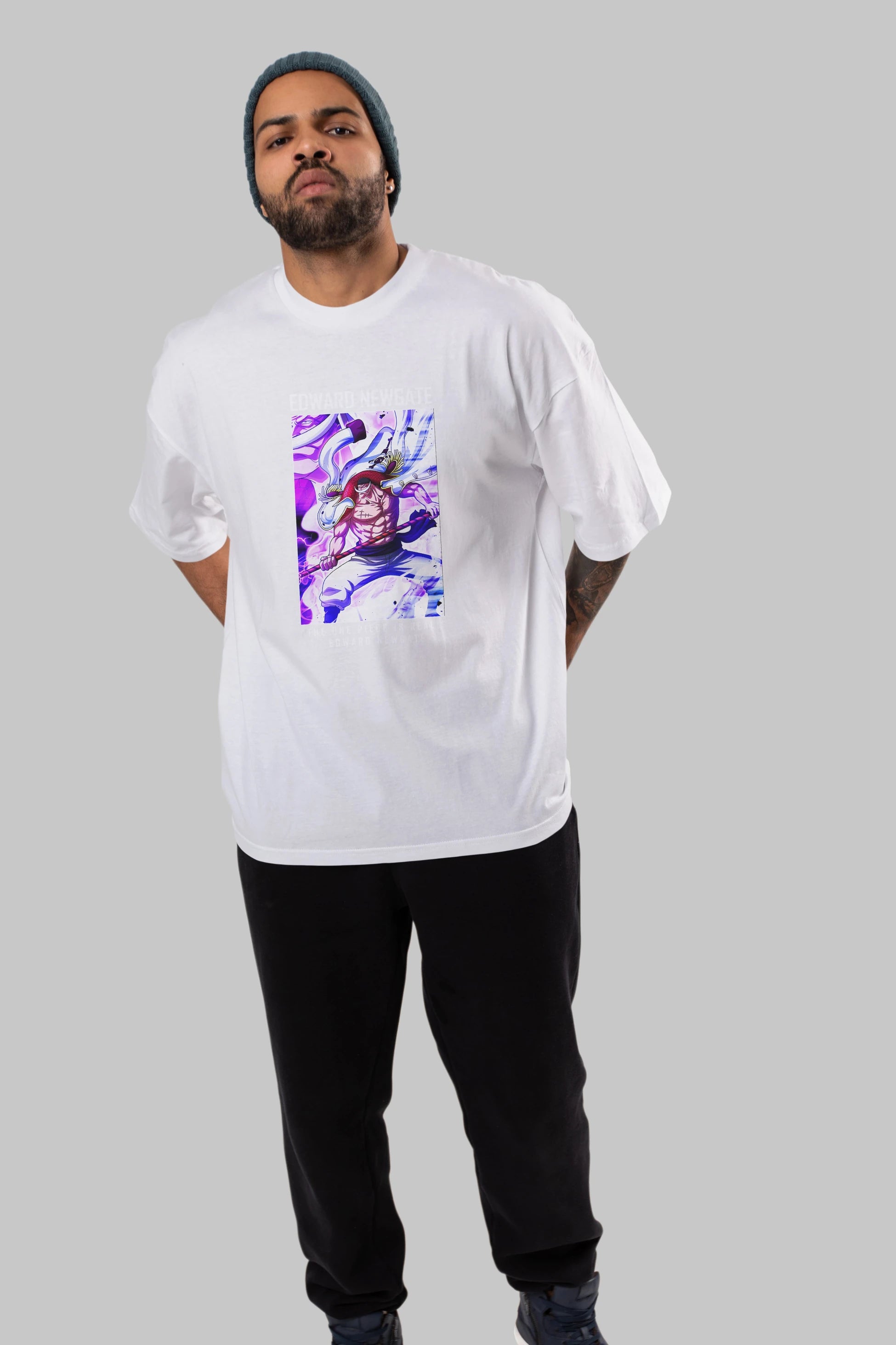 Edward Newgate Anime Ön Baskılı Oversize t-shirt Erkek Kadın Unisex