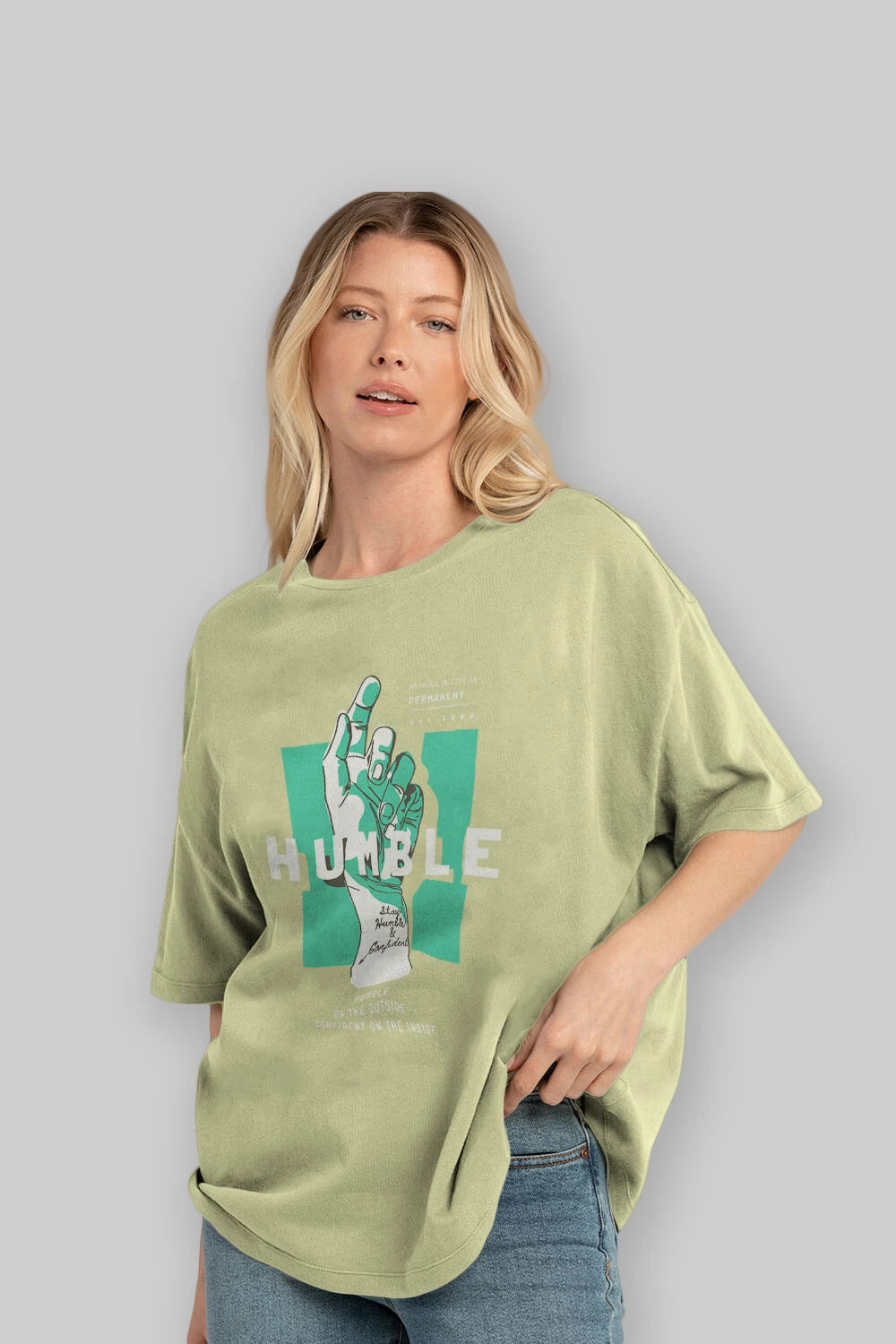 Humble Ön Baskılı Oversize t-shirt Erkek Kadın Unisex