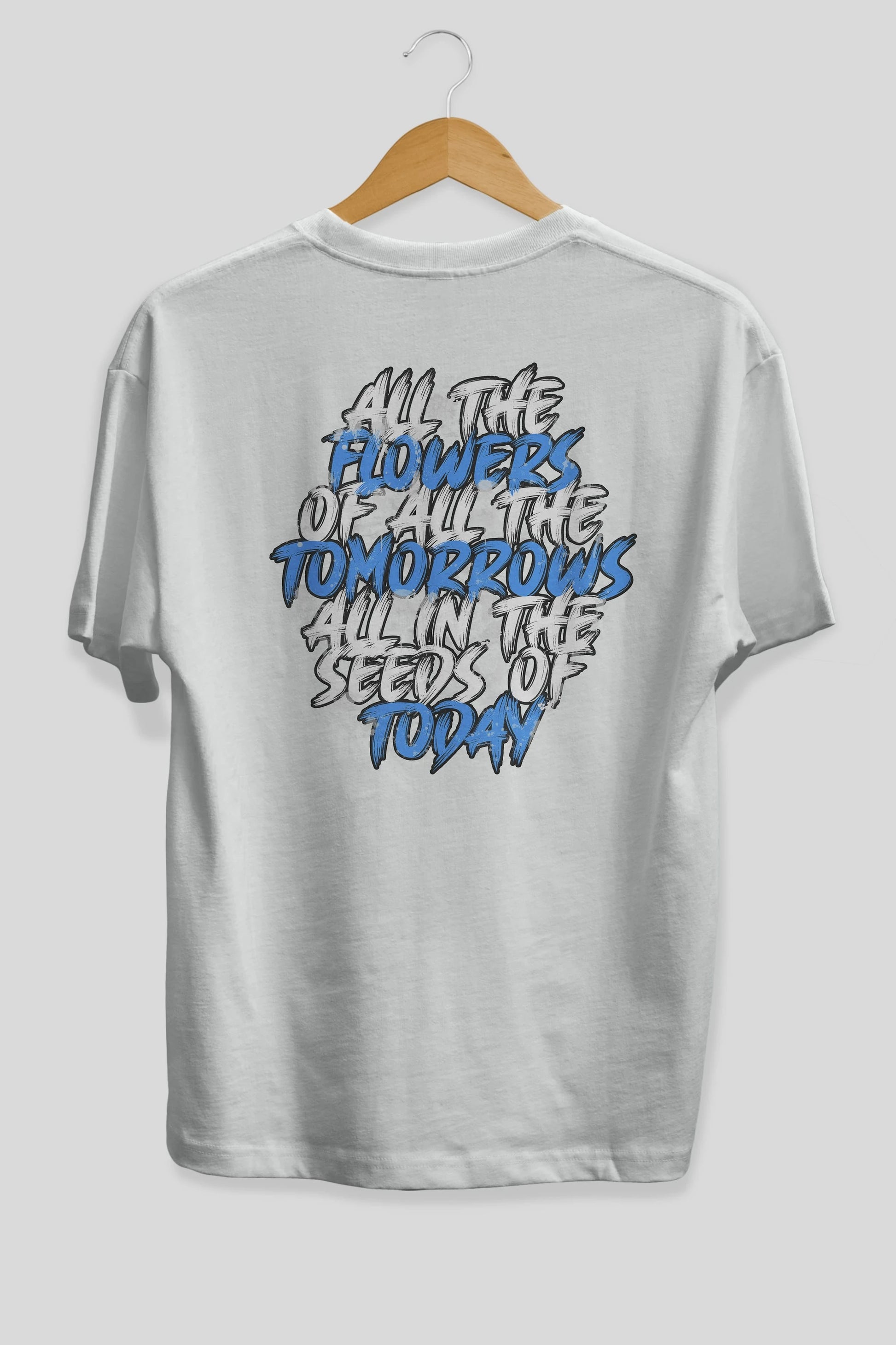 All The Flowers Arka Baskılı Oversize t-shirt Erkek Kadın Unisex
