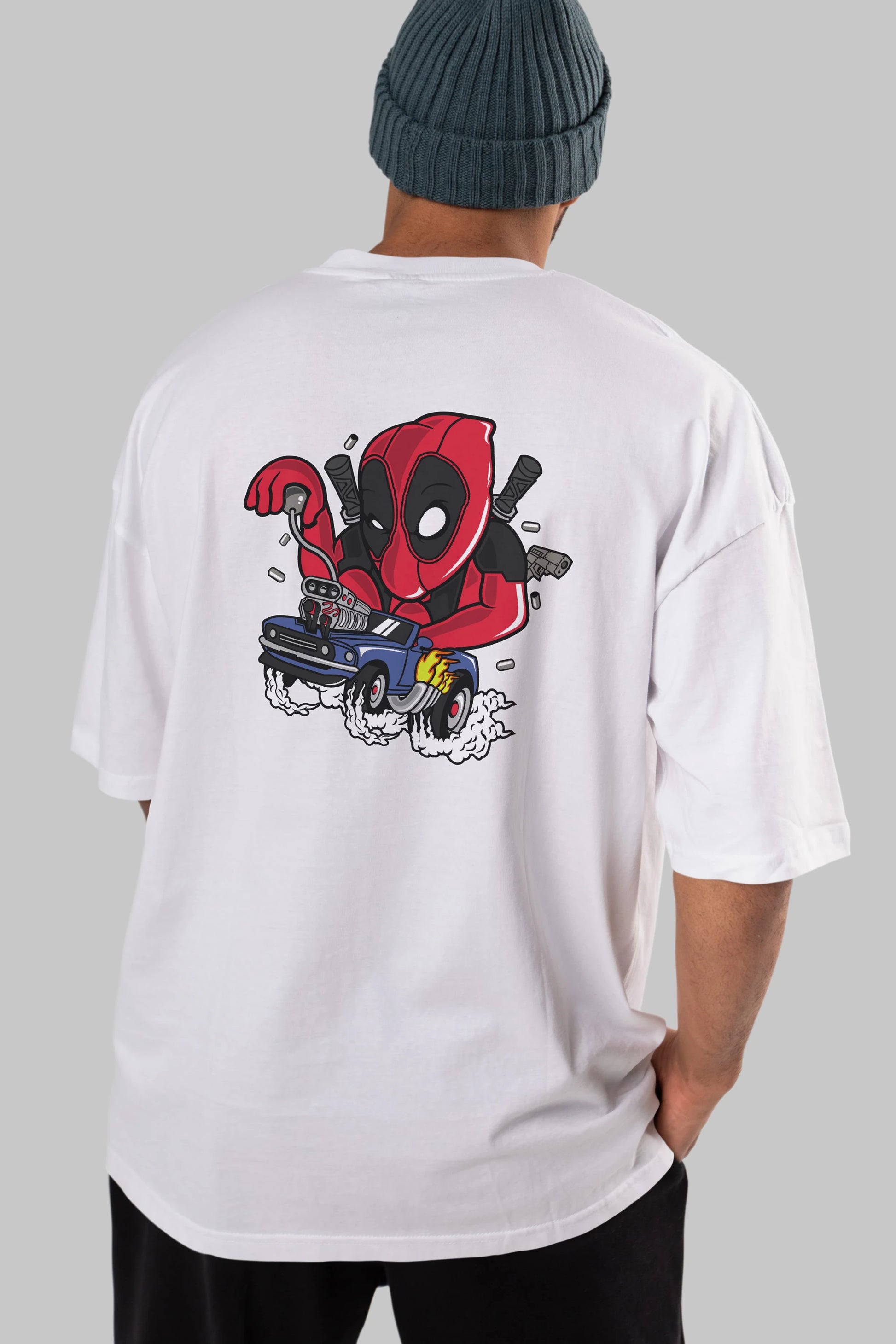 Deadpool (21) Arka Baskılı Oversize t-shirt Erkek Kadın Unisex %100 Pamuk Bisiklet Yaka tişort