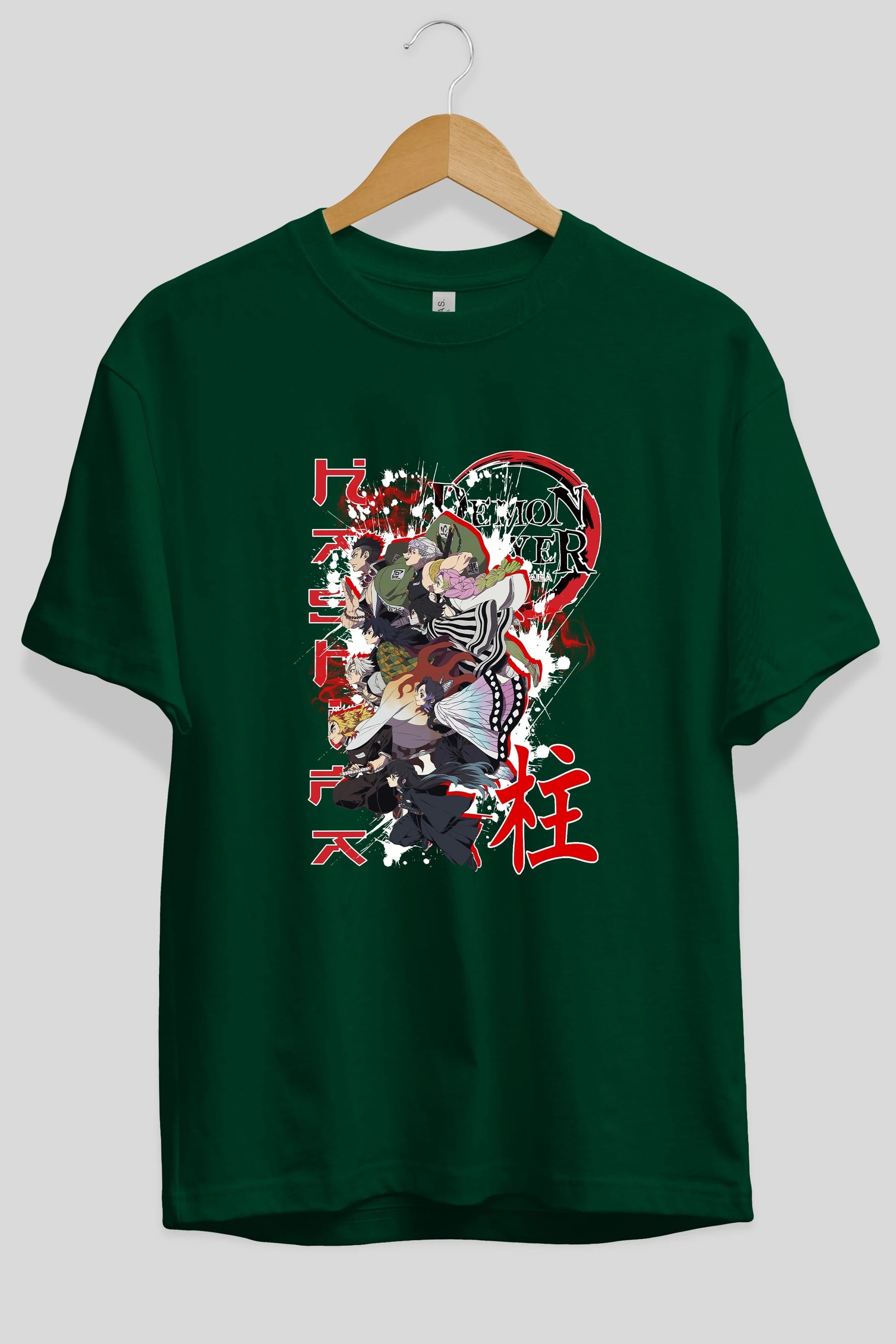 DEMON SLAYER SLAYERS Anime Ön Baskılı Oversize t-shirt %100 pamuk Erkek Kadın Unisex