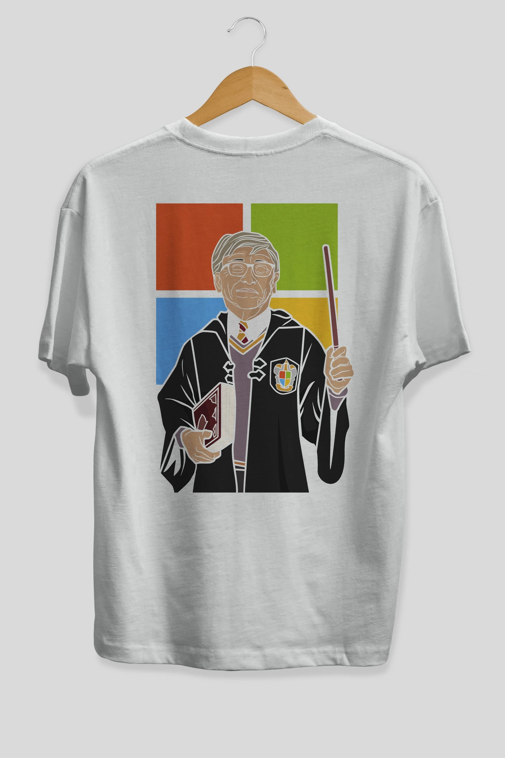 Harry Potter Gates Arka Baskılı Oversize t-shirt Erkek Kadın Unisex %100 Pamuk tişort