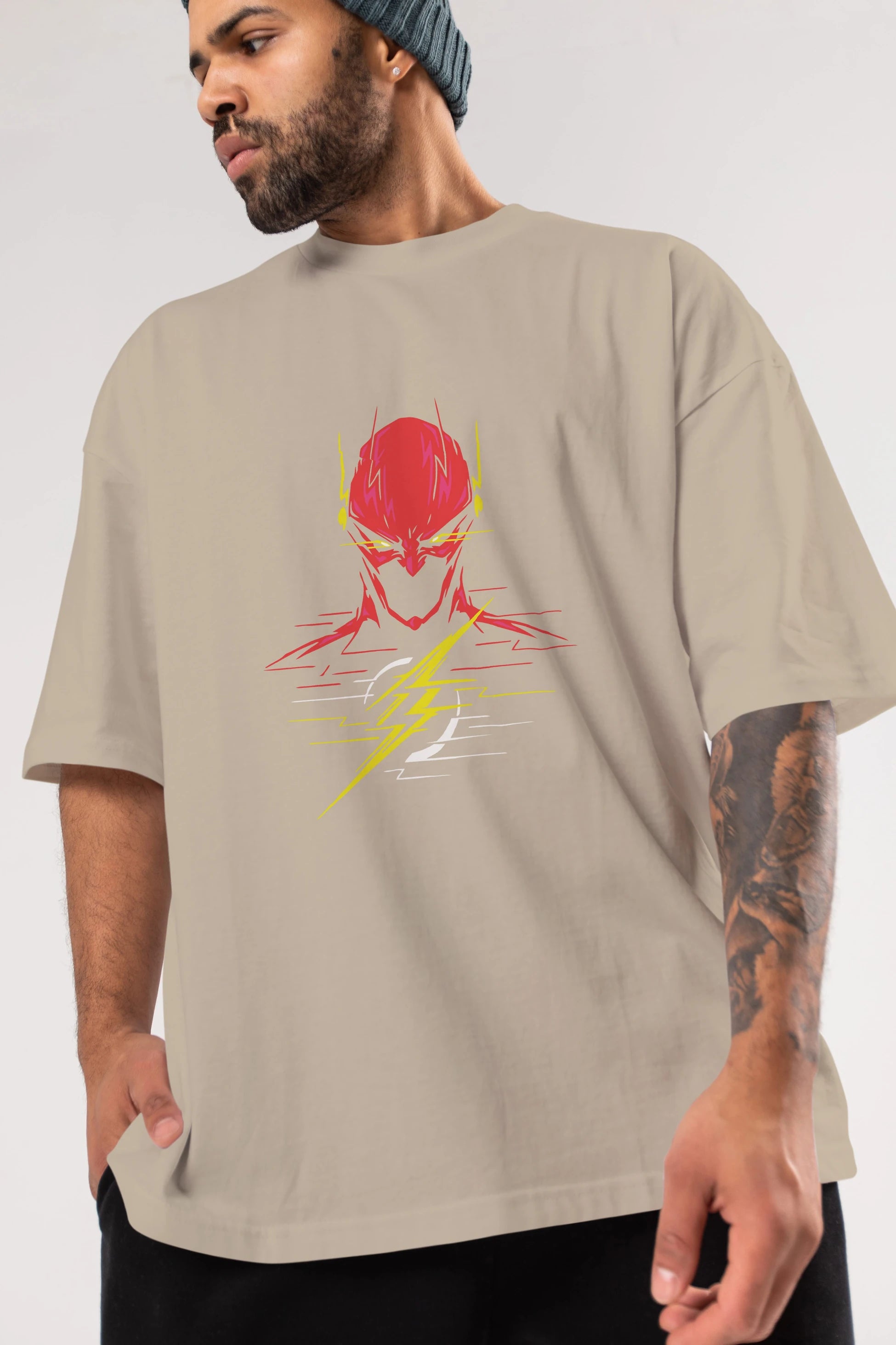 Flash Avengers (2) Ön Baskılı Oversize t-shirt Erkek Kadın Unisex %100 Pamuk Bisiklet Yaka tişort
