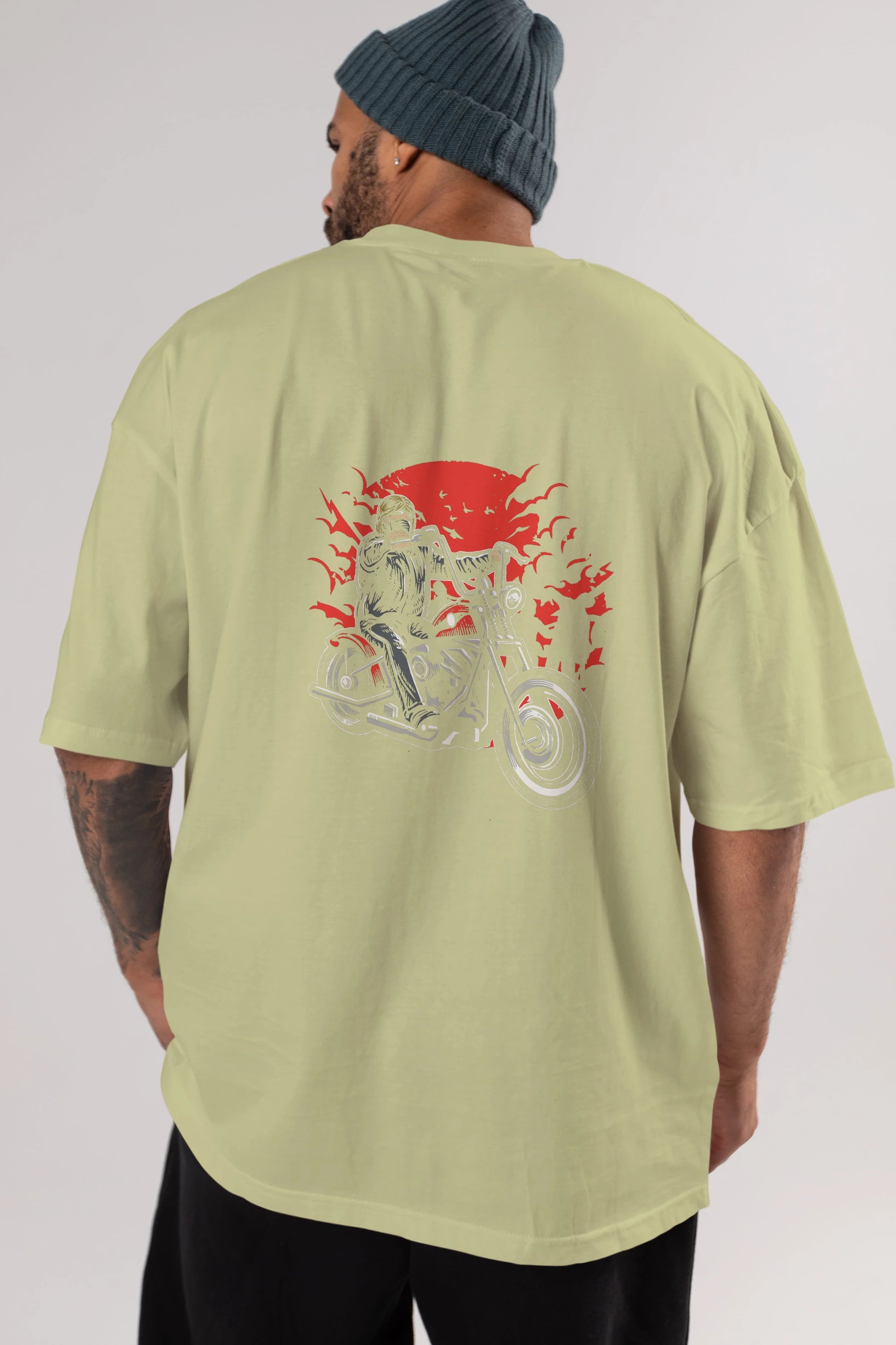 Zombie Slayer Arka Baskılı Oversize t-shirt Erkek Kadın Unisex %100 Pamuk