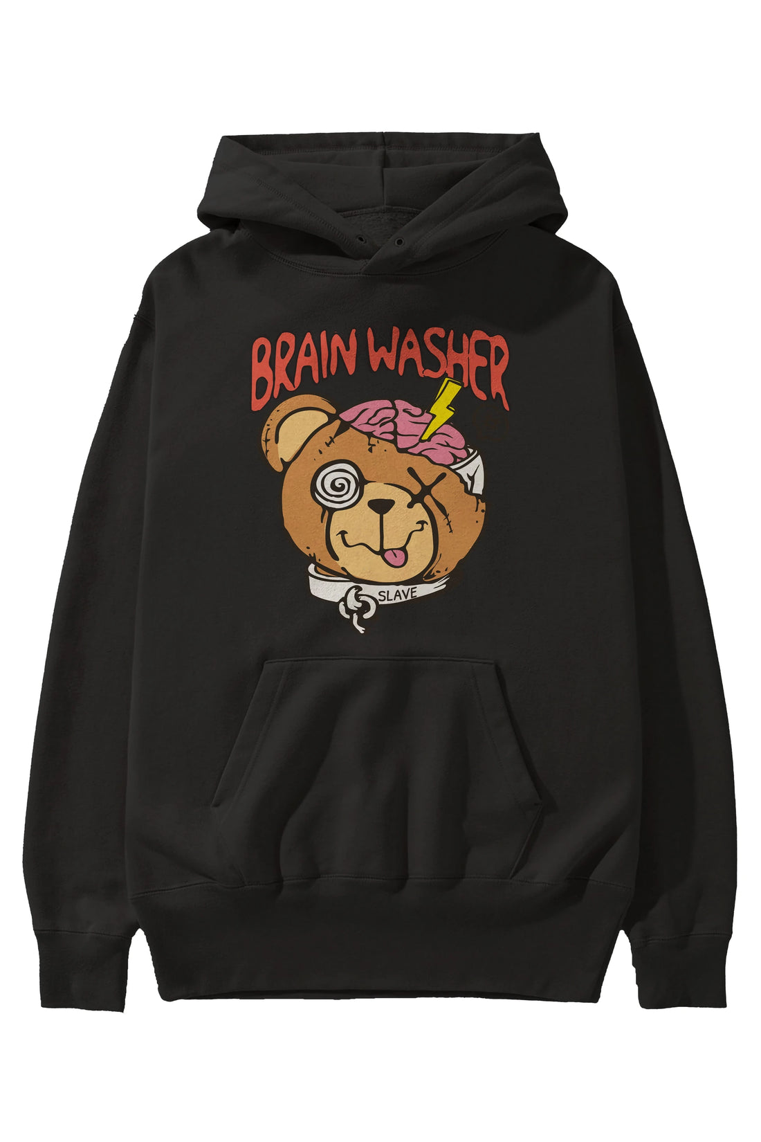 Brain Washer Ön Baskılı Hoodie Oversize Kapüşonlu Sweatshirt Erkek Kadın Unisex