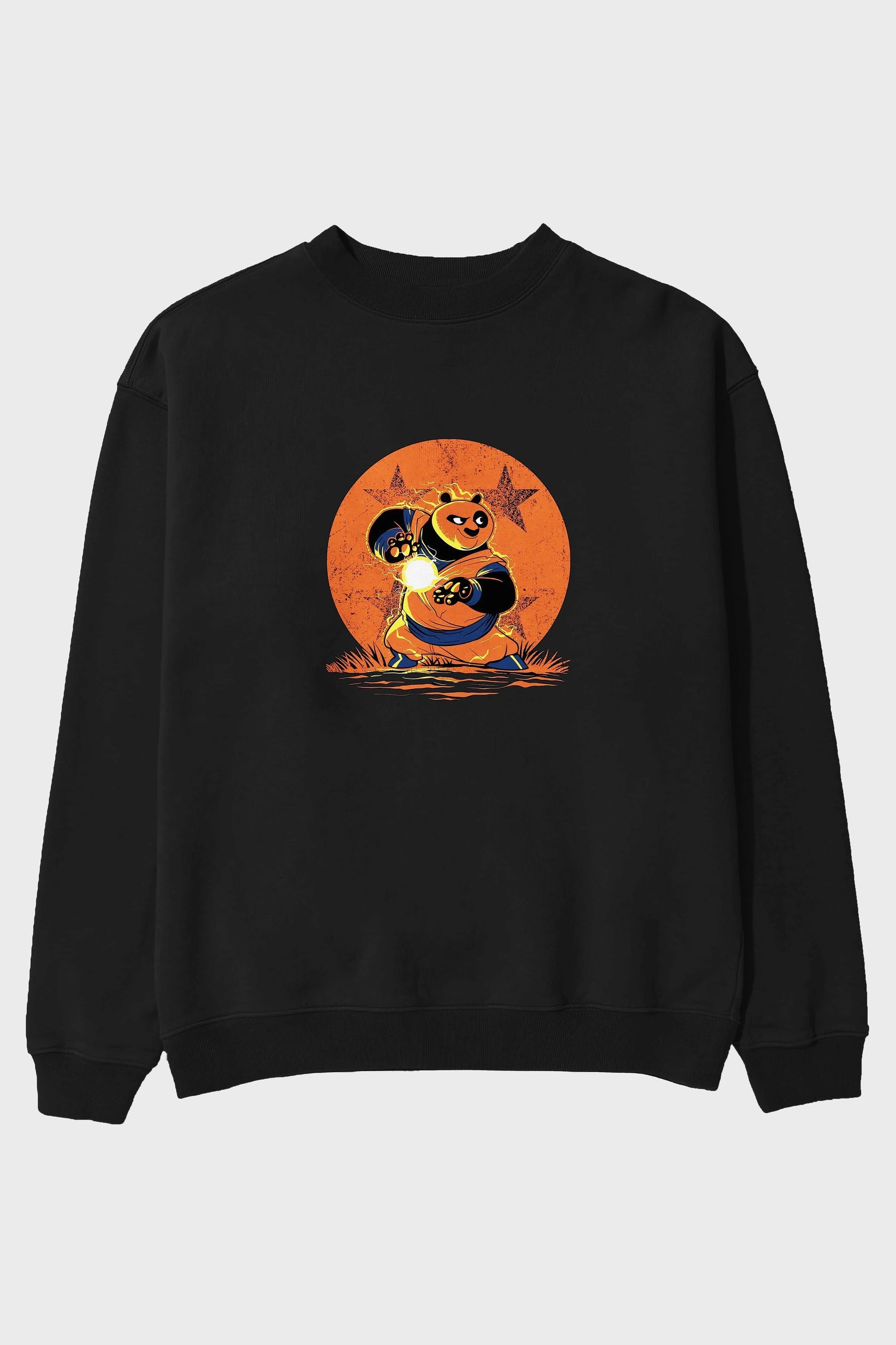 Kung Fu Panda Ön Baskılı Oversize Sweatshirt Erkek Kadın Unisex