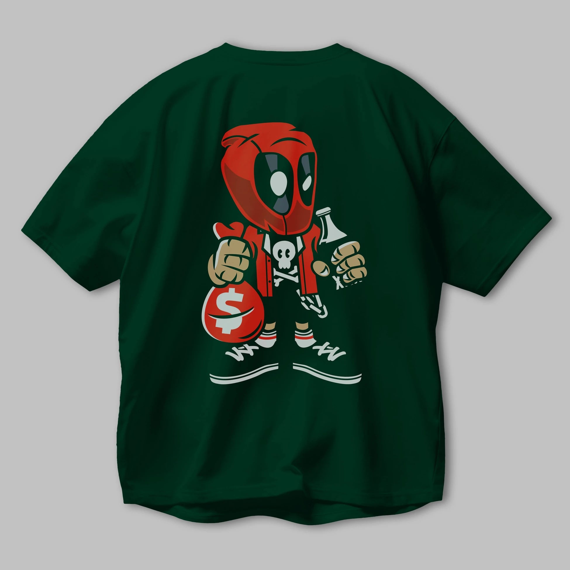 Deadpool (20) Arka Baskılı Oversize t-shirt Erkek Kadın Unisex %100 Pamuk Bisiklet Yaka tişort