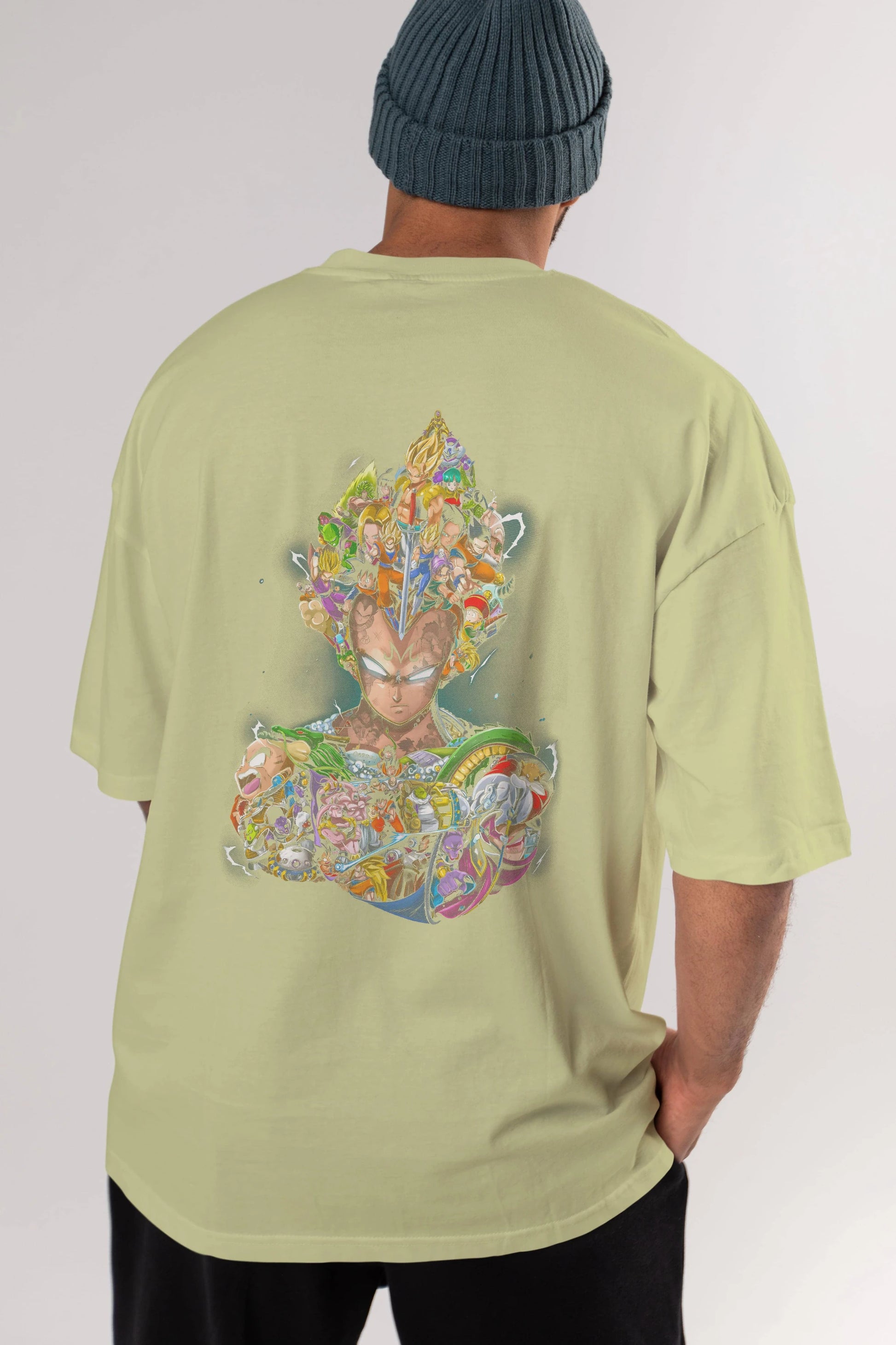 DRAGON BALL ART (3) Anime Arka Baskılı Oversize t-shirt Erkek Kadın Unisex