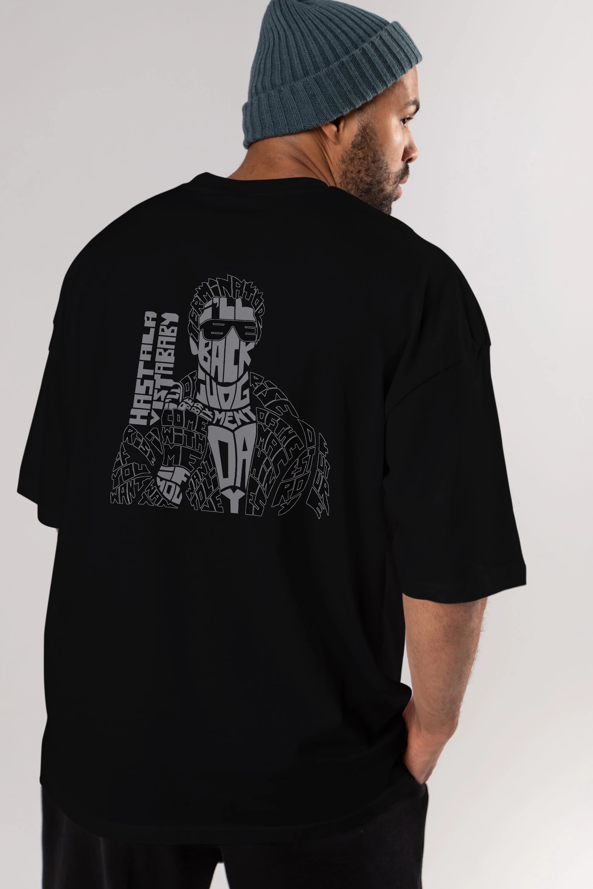 I_ll Be Back Arka Baskılı Oversize t-shirt %100 pamuk Erkek Kadın Unisex