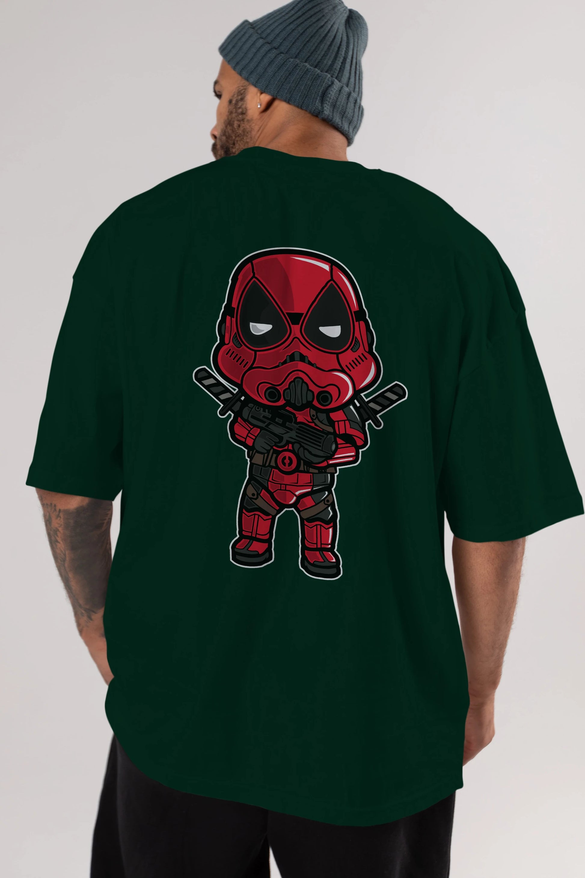 Deadpool (22) Arka Baskılı Oversize t-shirt Erkek Kadın Unisex %100 Pamuk Bisiklet Yaka tişort