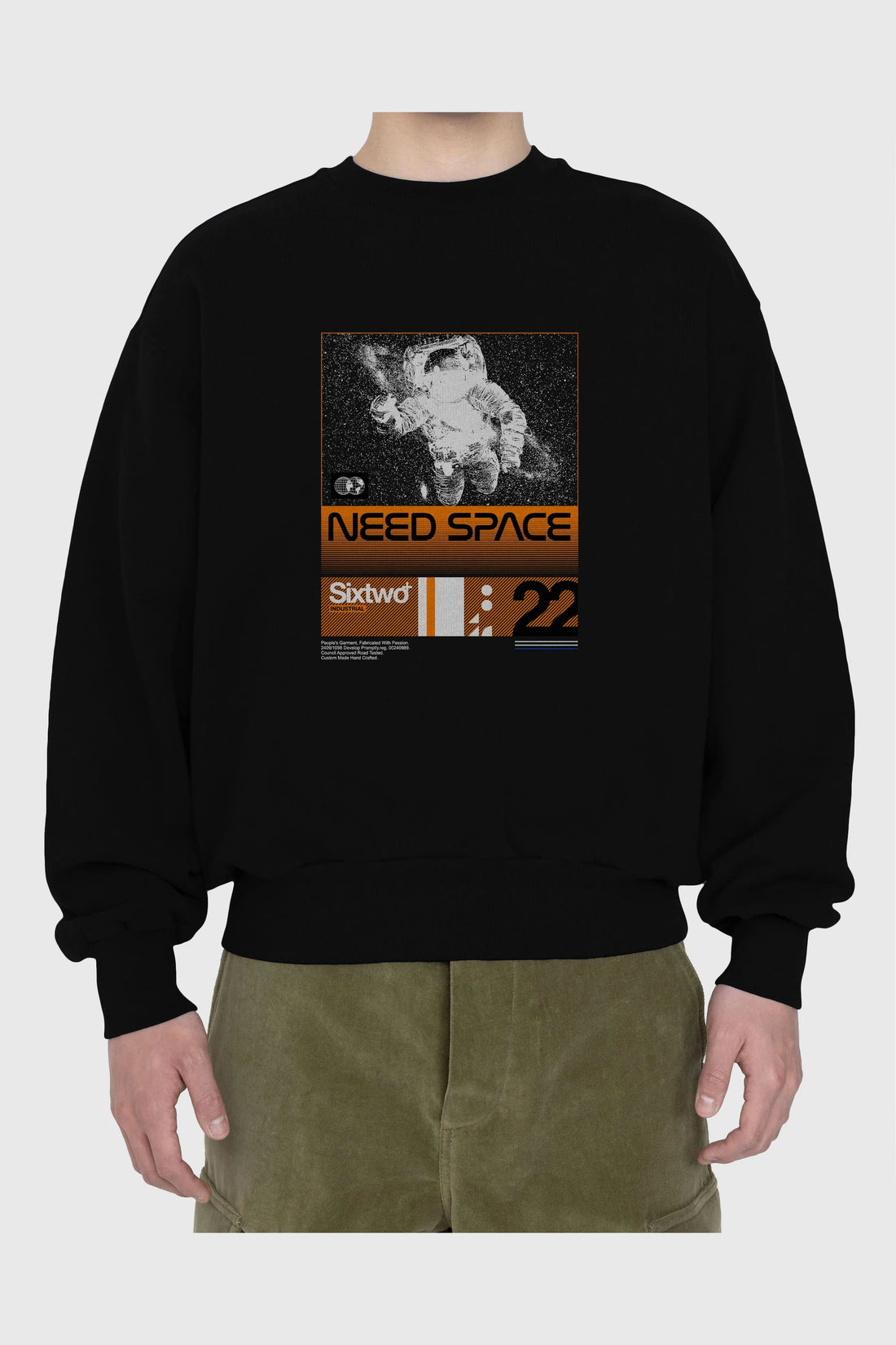 Need Space Ön Baskılı Oversize Sweatshirt Erkek Kadın Unisex