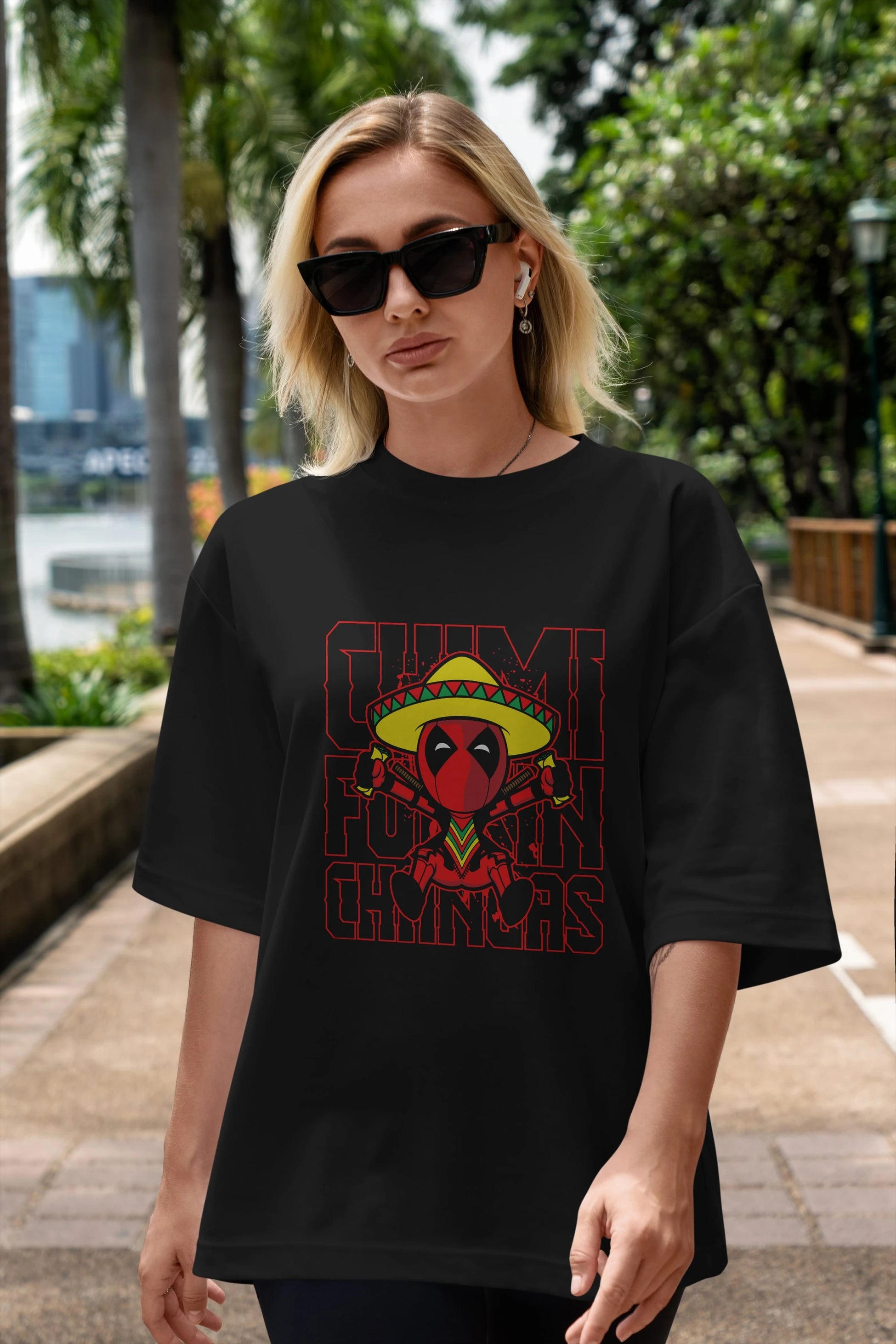 Deadpool (14) Ön Baskılı Oversize t-shirt Erkek Kadın Unisex %100 Pamuk Bisiklet Yaka tişort