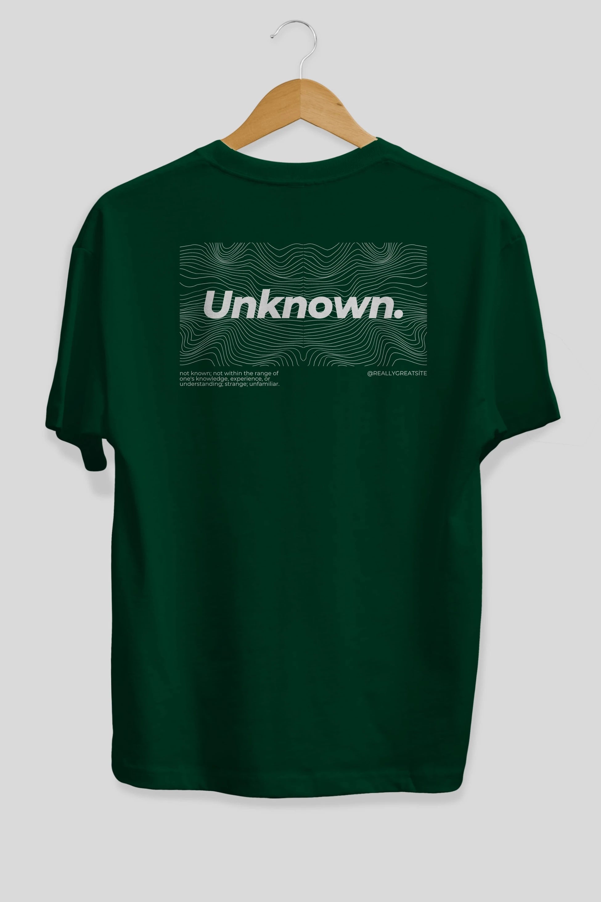 Unknown Yazılı Arka Baskılı Oversize t-shirt Erkek Kadın Unisex