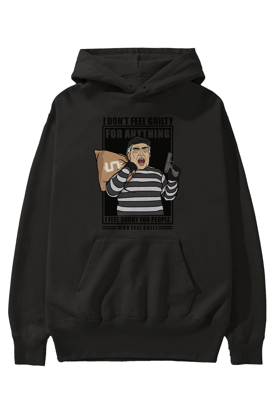 Criminal Trump Ön Baskılı Hoodie Oversize Kapüşonlu Sweatshirt Erkek Kadın Unisex