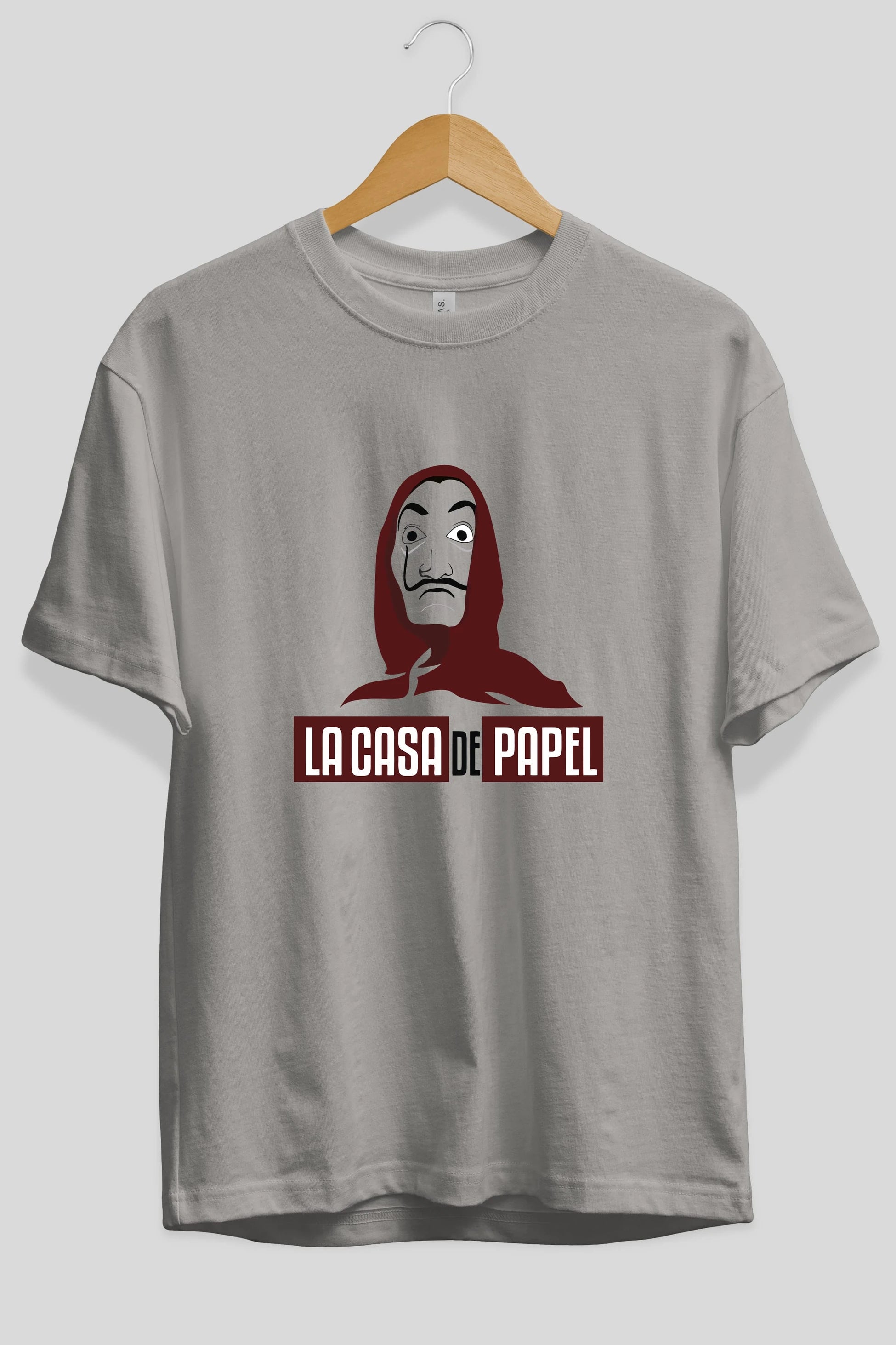 La Casa De Papel (1) Ön Baskılı Oversize t-shirt Erkek Kadın Unisex %100 Pamuk Bisiklet Yaka tişort
