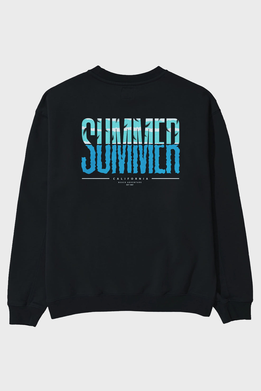 Summer California Arka Baskılı Oversize Sweatshirt Erkek Kadın Unisex