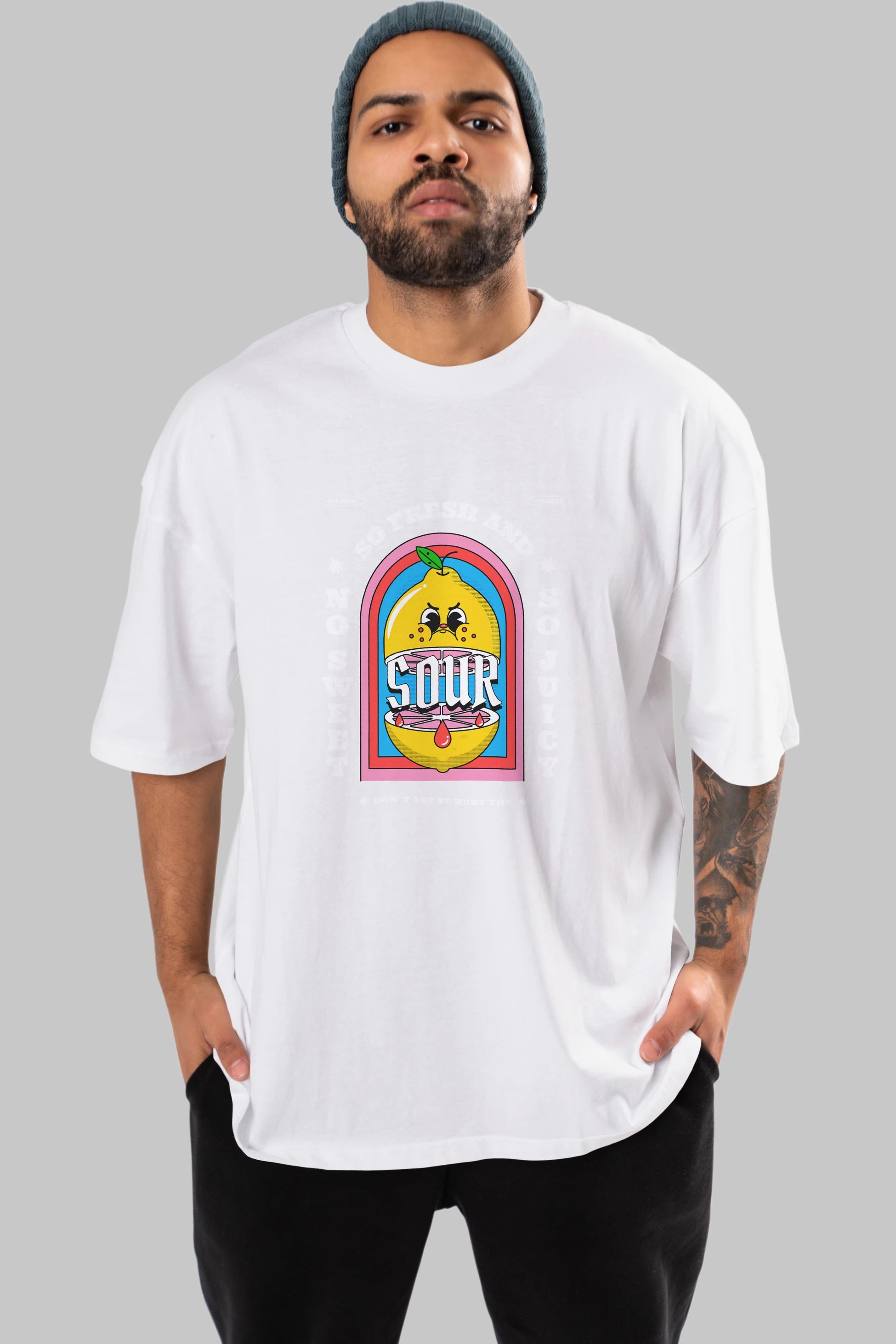 So Fresh And Sour Ön Baskılı Oversize t-shirt Erkek Kadın Unisex