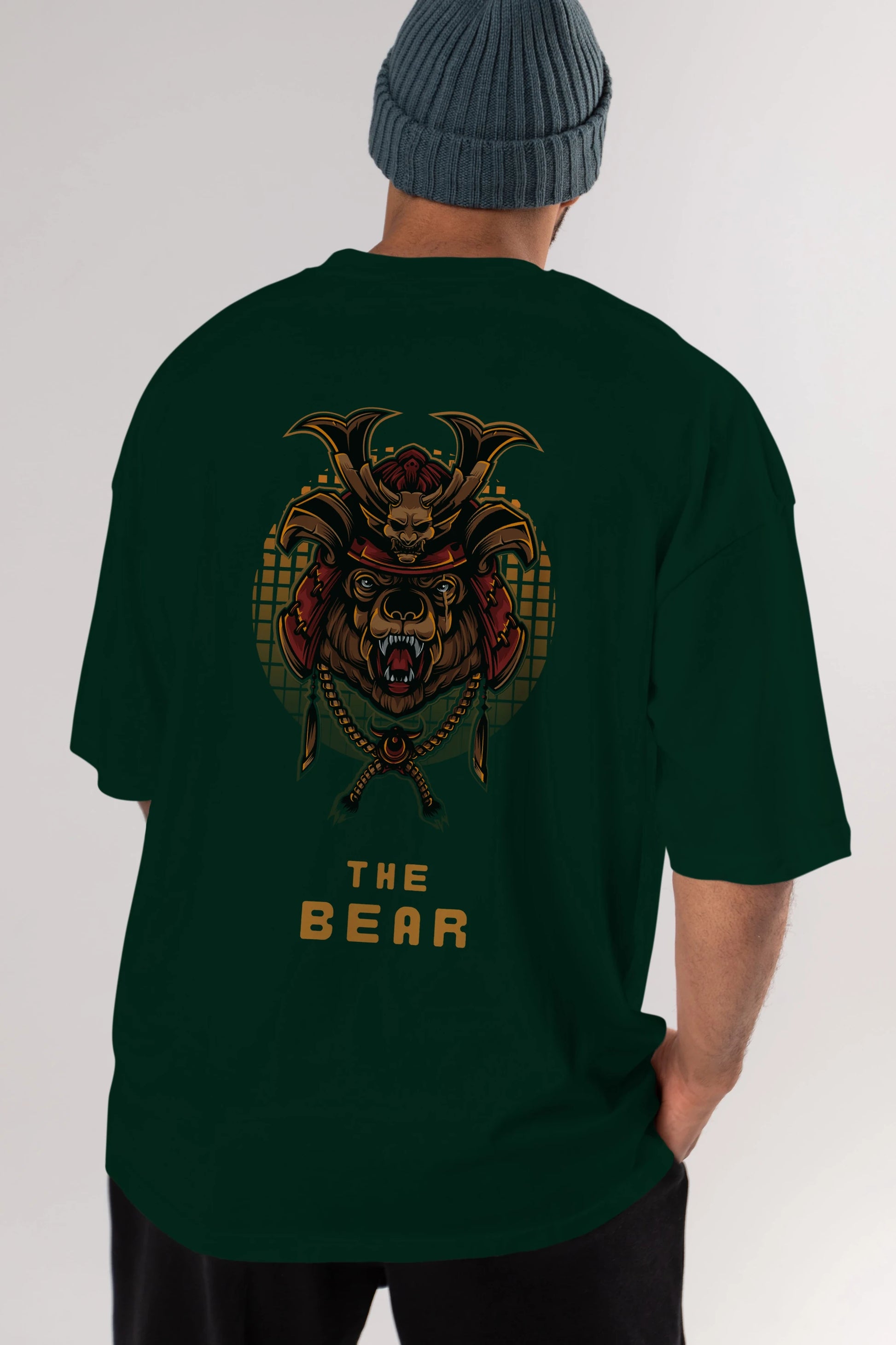 The Bear 2 Arka Baskılı Oversize t-shirt Erkek Kadın Unisex