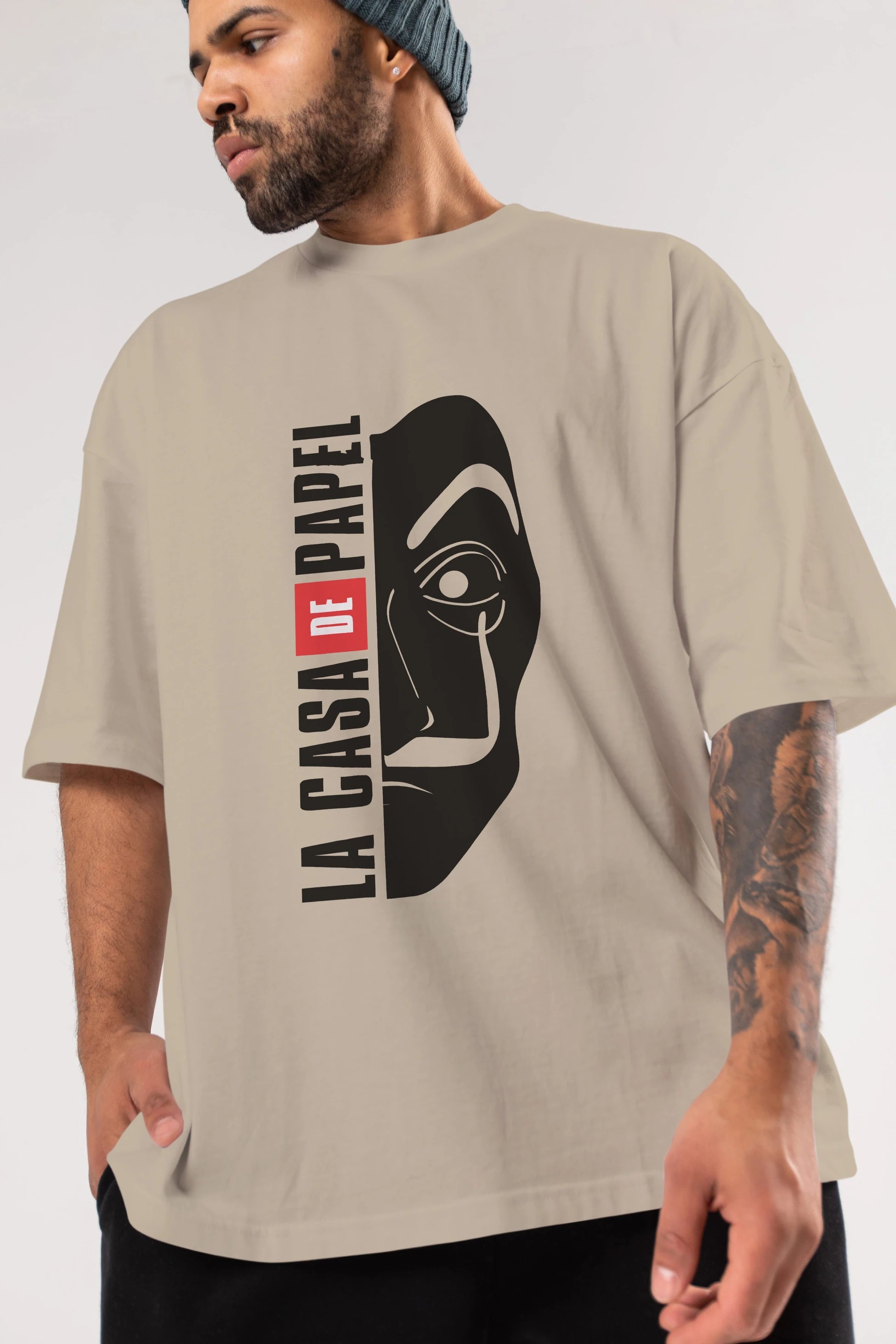 La Casa De Papel (3) Ön Baskılı Oversize t-shirt Erkek Kadın Unisex %100 Pamuk Bisiklet Yaka tişort
