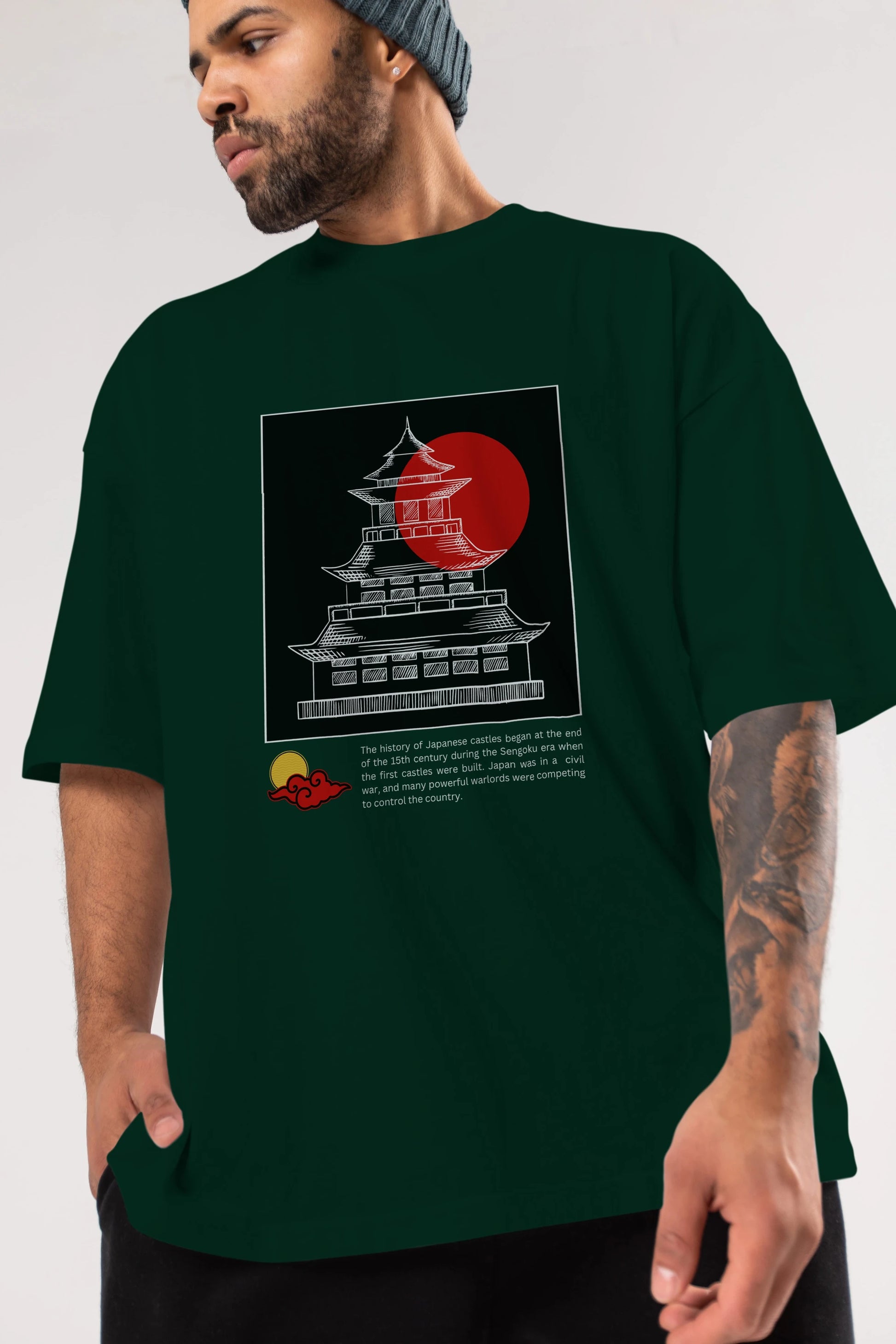 Retro Japanese Ön Baskılı Oversize t-shirt Erkek Kadın Unisex