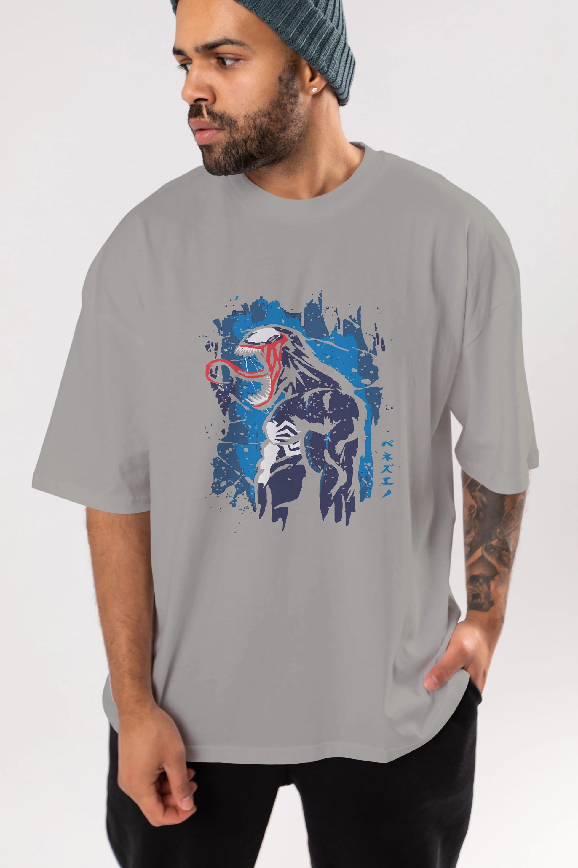 Venom (24) Ön Baskılı Oversize t-shirt Erkek Kadın Unisex %100 Pamuk Bisiklet Yaka tişort