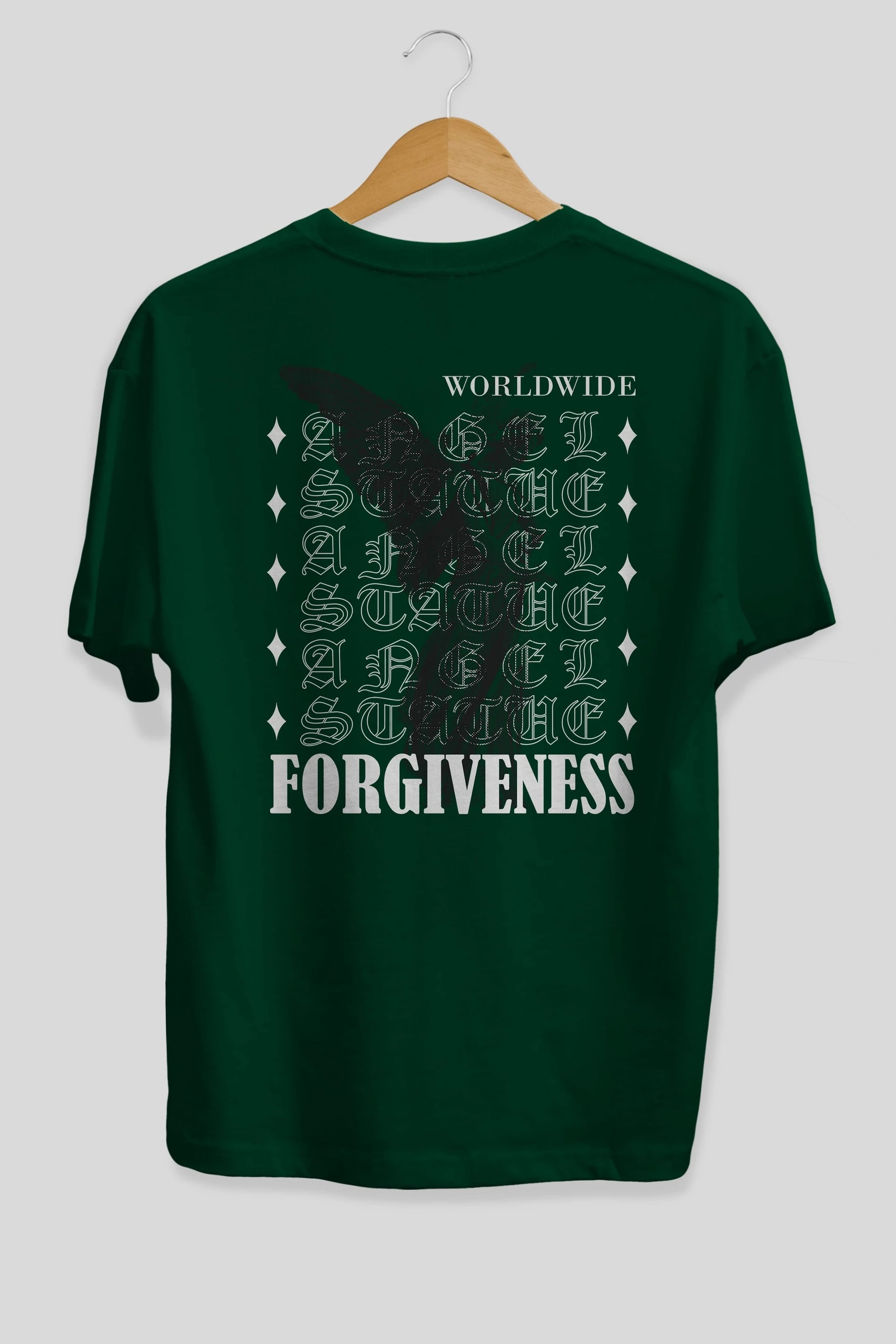 Angel Forgiveness Arka Baskılı Oversize t-shirt Erkek Kadın Unisex
