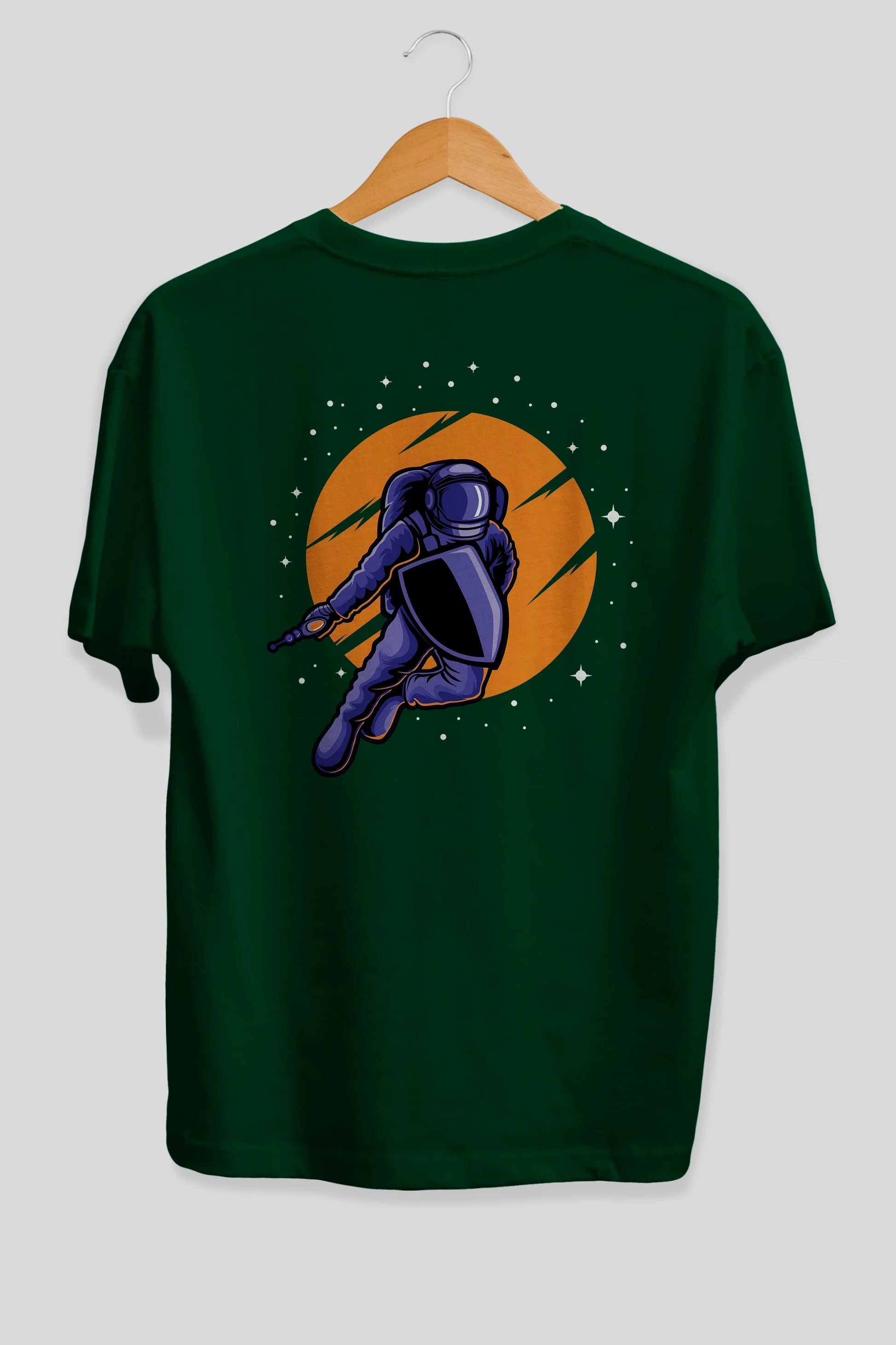 Astro Wars Arka Baskılı Oversize t-shirt Erkek Kadın Unisex