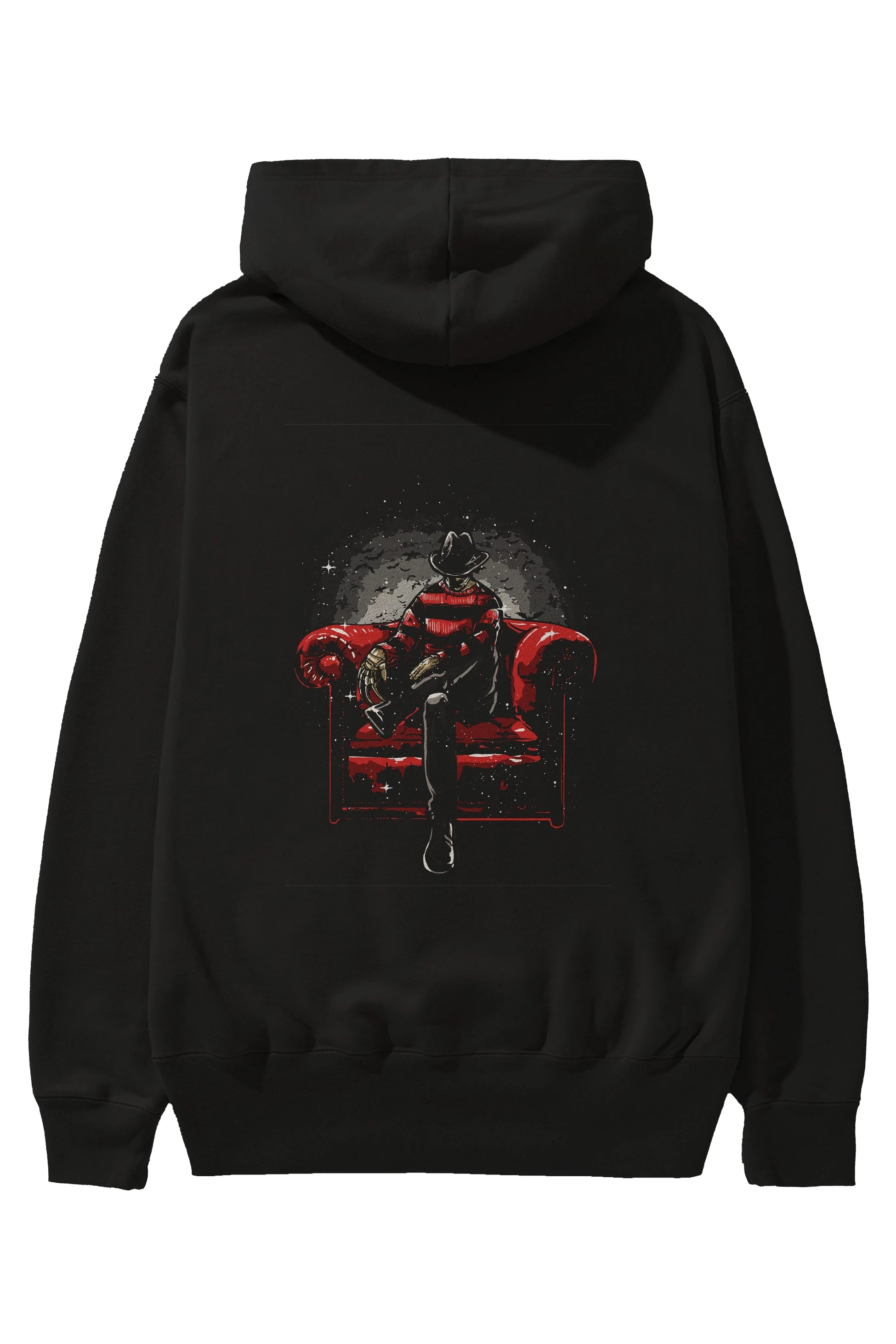 Nightmare Side Arka Baskılı Hoodie Oversize Kapüşonlu Sweatshirt Erkek Kadın Unisex
