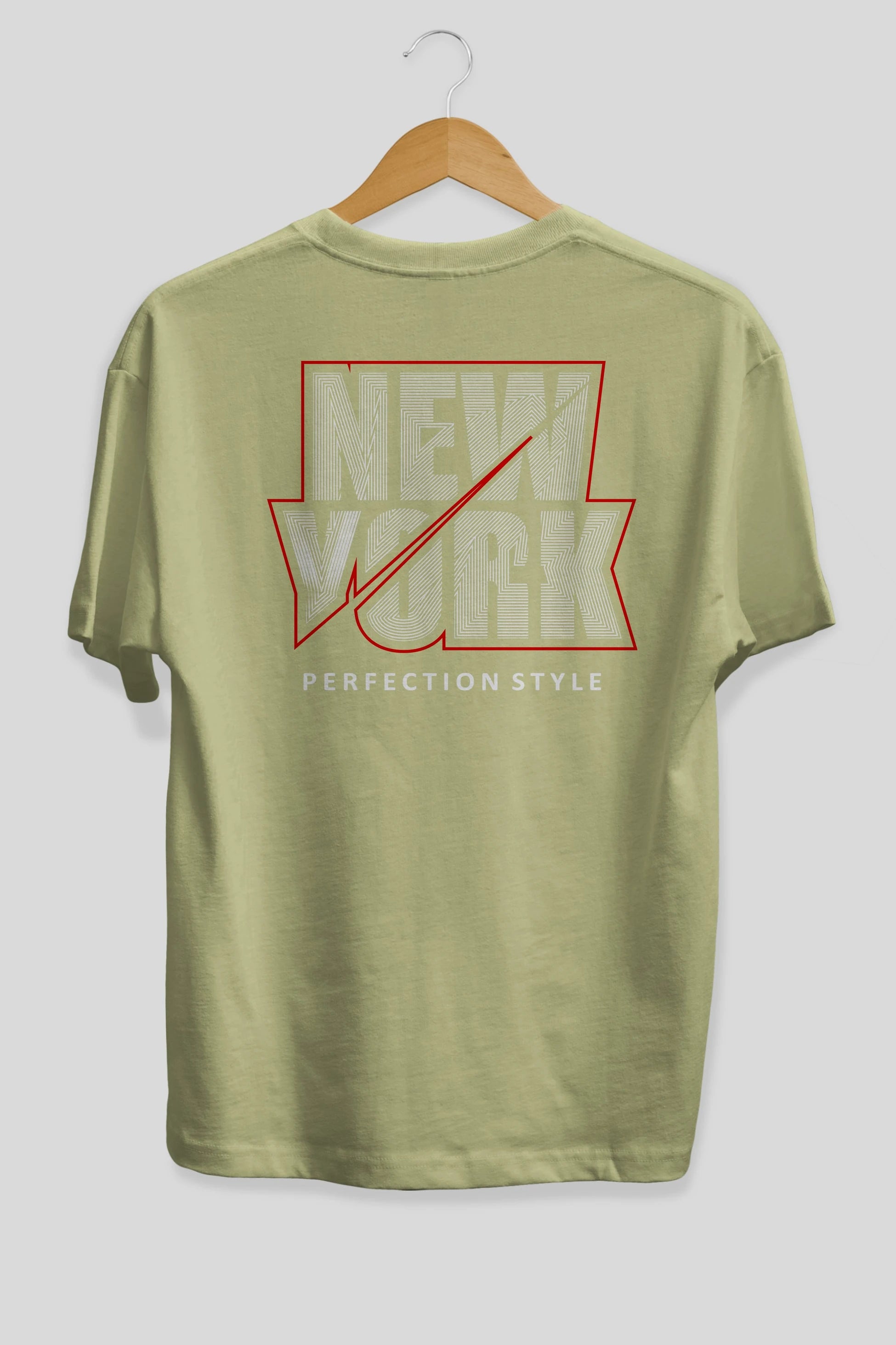 New York Perfection Style Arka Baskılı Oversize t-shirt Erkek Kadın Unisex