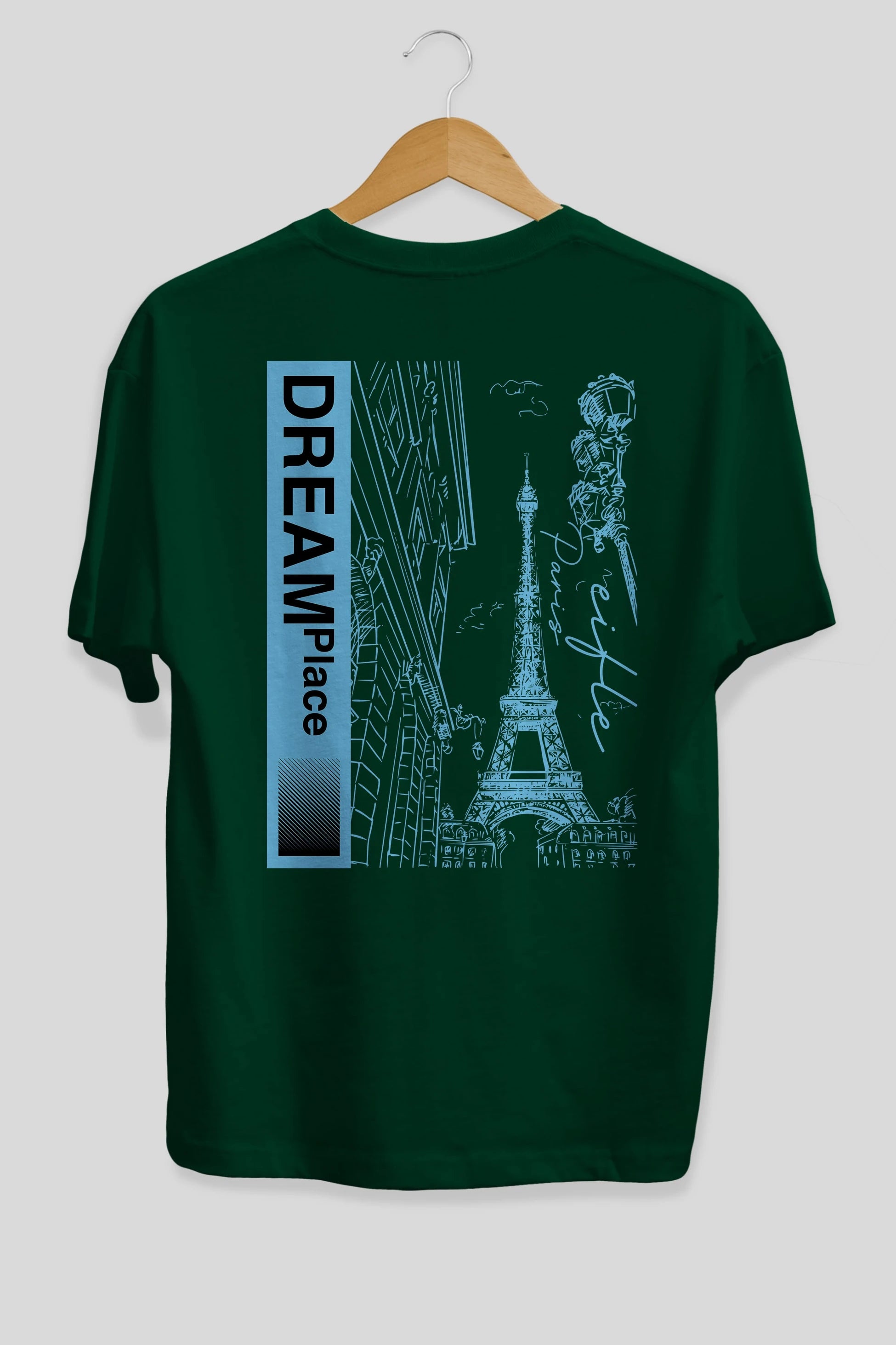 Dream Place Arka Baskılı Oversize t-shirt Erkek Kadın Unisex