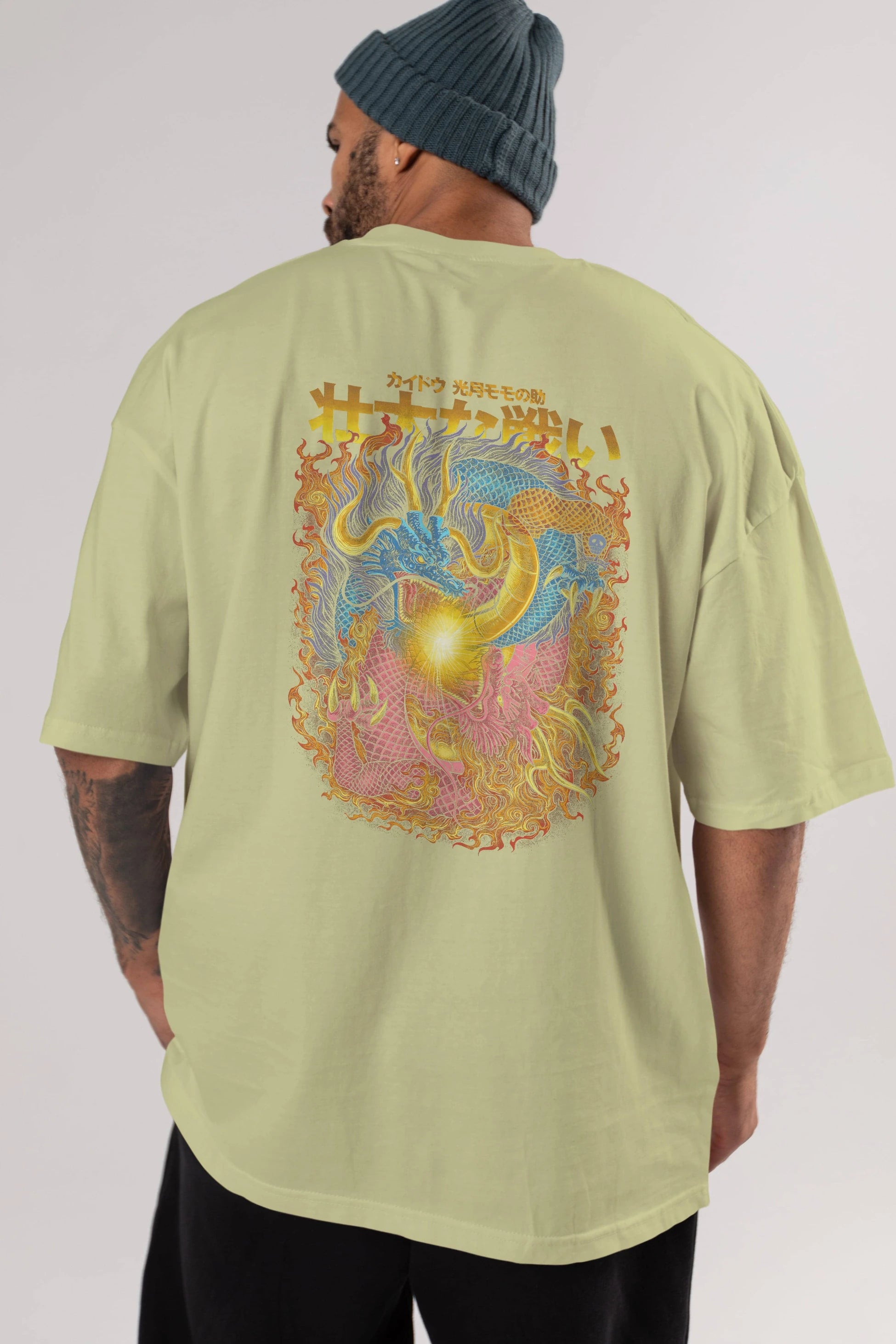 ONE PIECE (4) Anime Arka Baskılı Oversize t-shirt Erkek Kadın Unisex