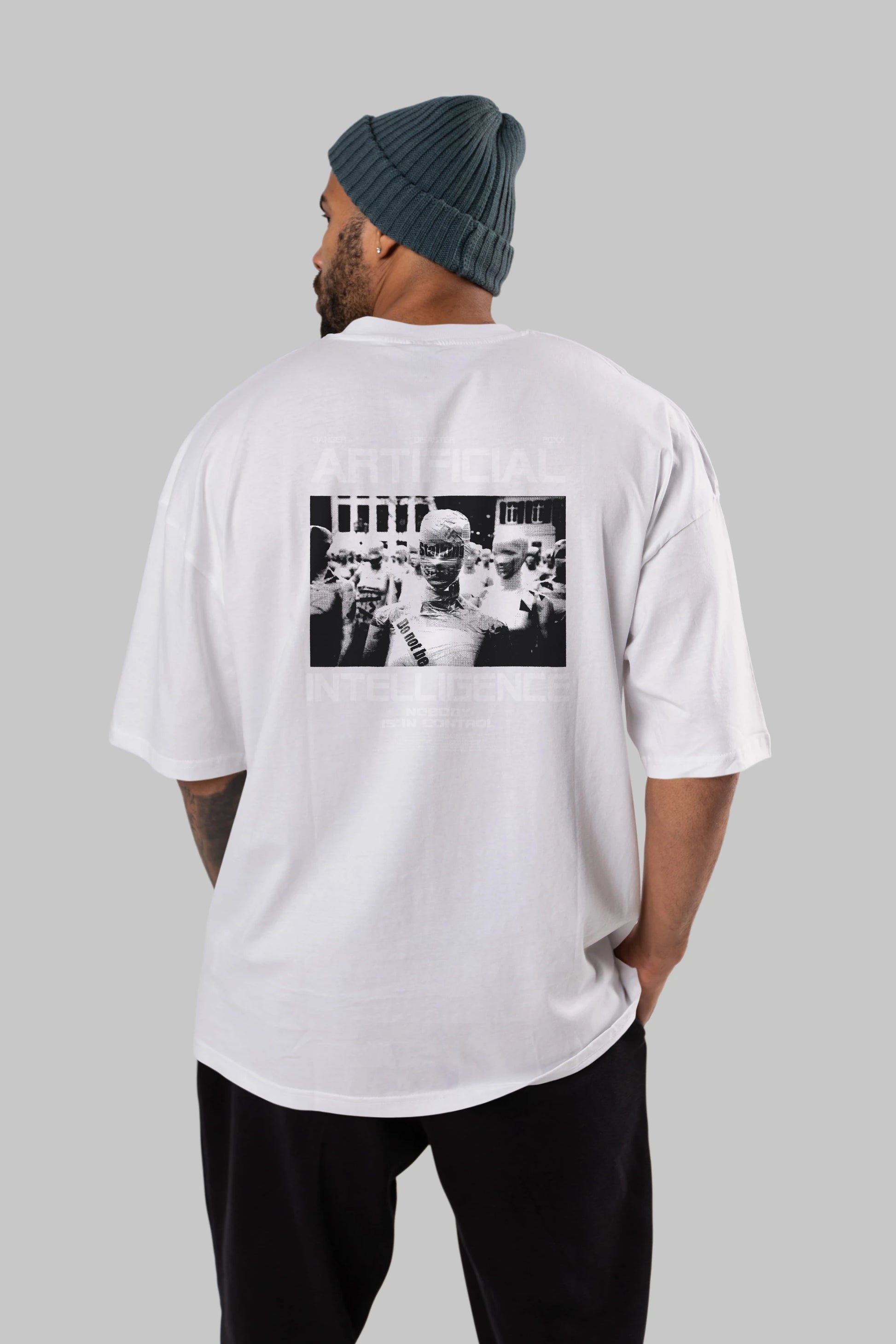 Artificial Intelligence Arka Baskılı Oversize t-shirt Erkek Kadın Unisex