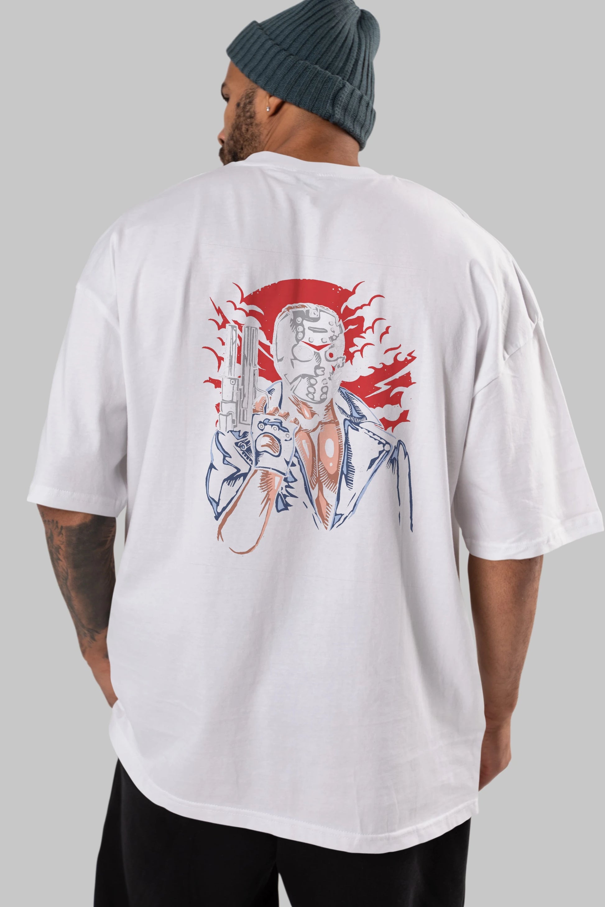 Jason Will Be Back Arka Baskılı Oversize t-shirt Erkek Kadın Unisex %100 Pamuk