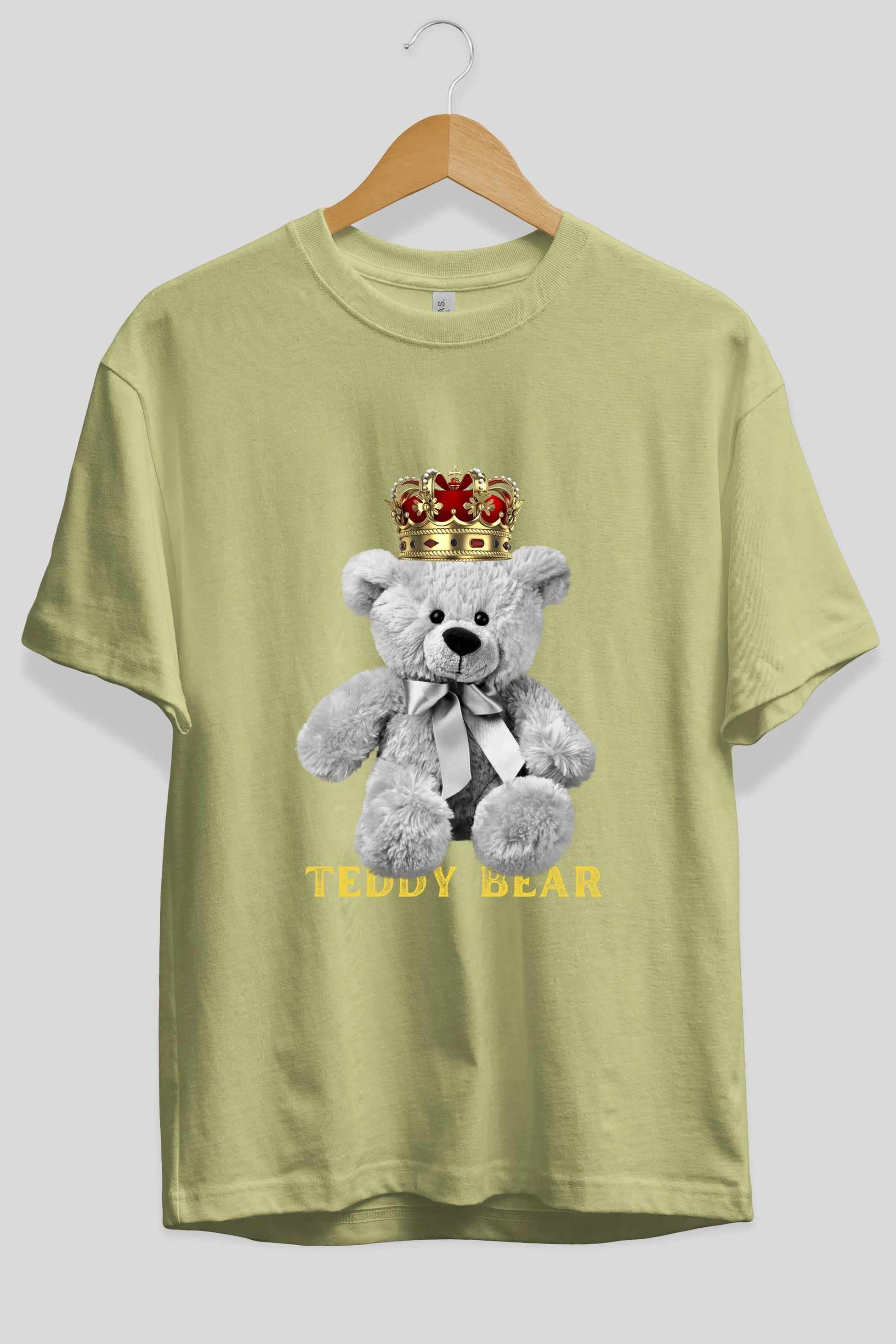 Teddy Bear Ön Baskılı Oversize t-shirt Erkek Kadın Unisex