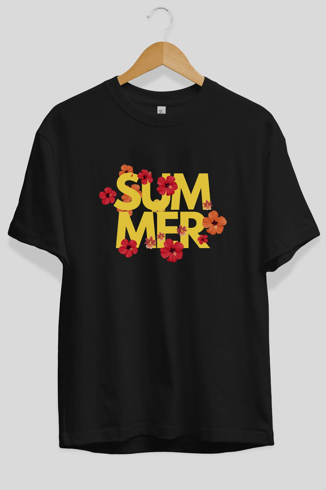 Summer Yazılı 2 Ön Baskılı Oversize t-shirt Erkek Kadın Unisex