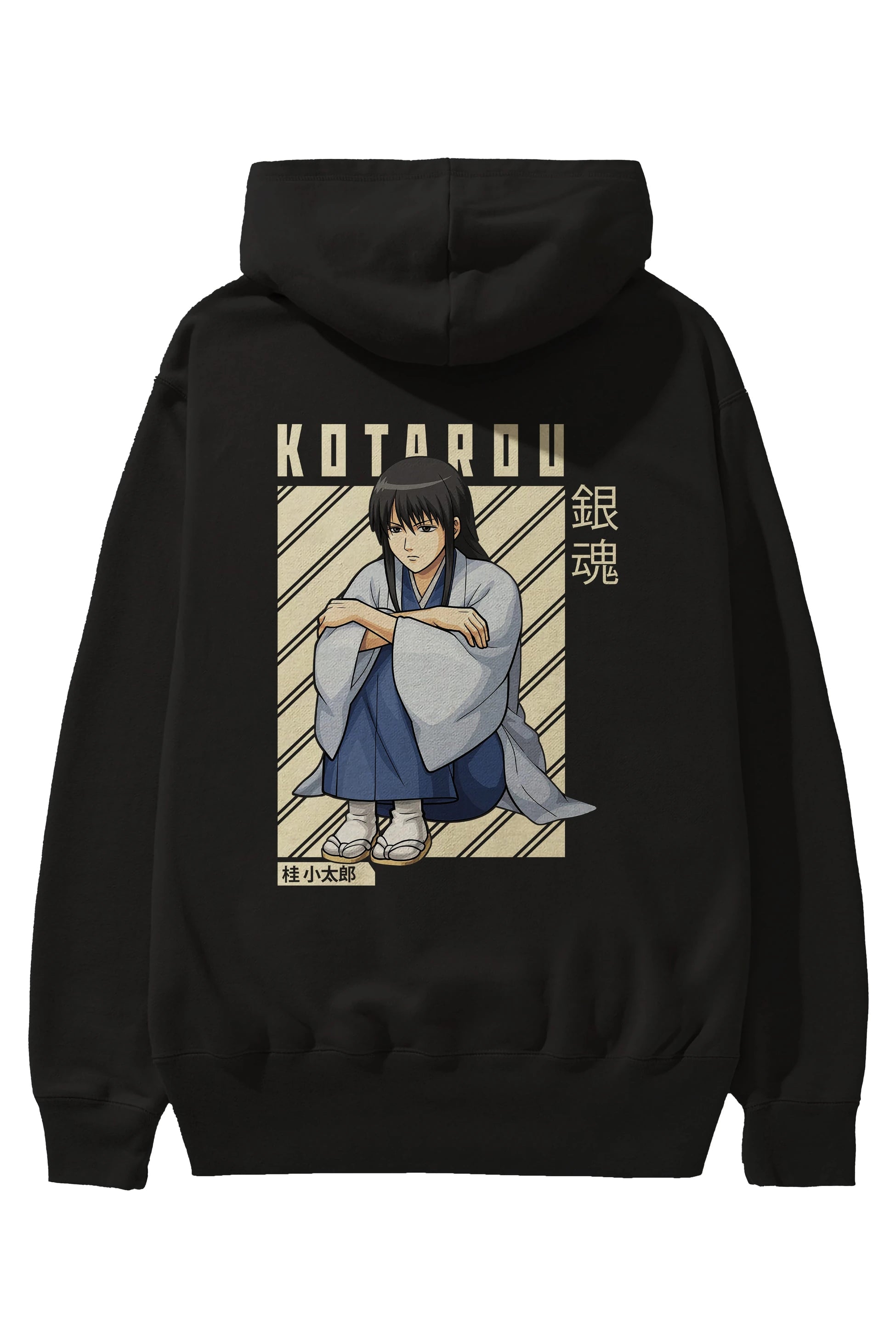 Kotarou Katsura GINTAMA Anime Arka Baskılı Hoodie Oversize Kapüşonlu Sweatshirt Erkek Kadın Unisex