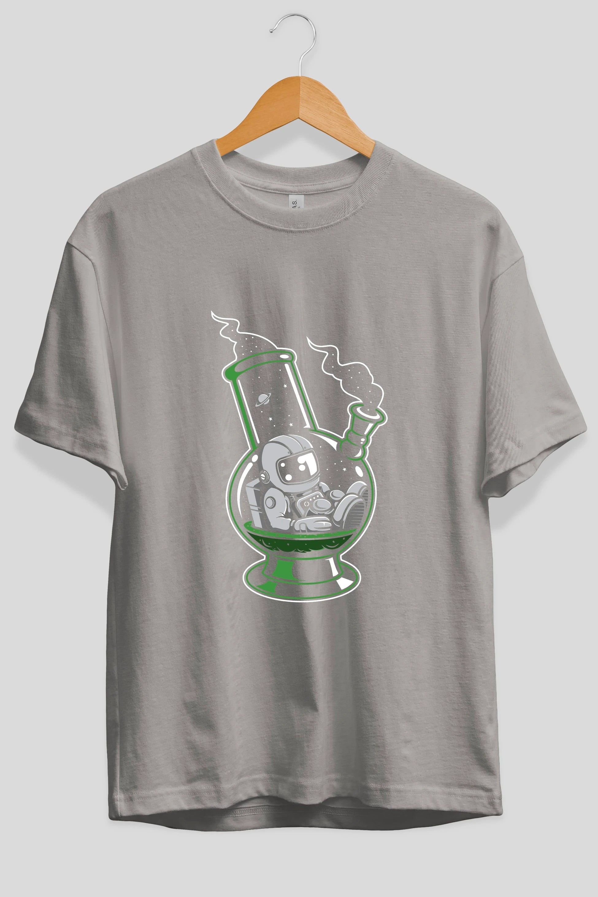 Astronaut Bong Ön Baskılı Oversize t-shirt Erkek Kadın Unisex