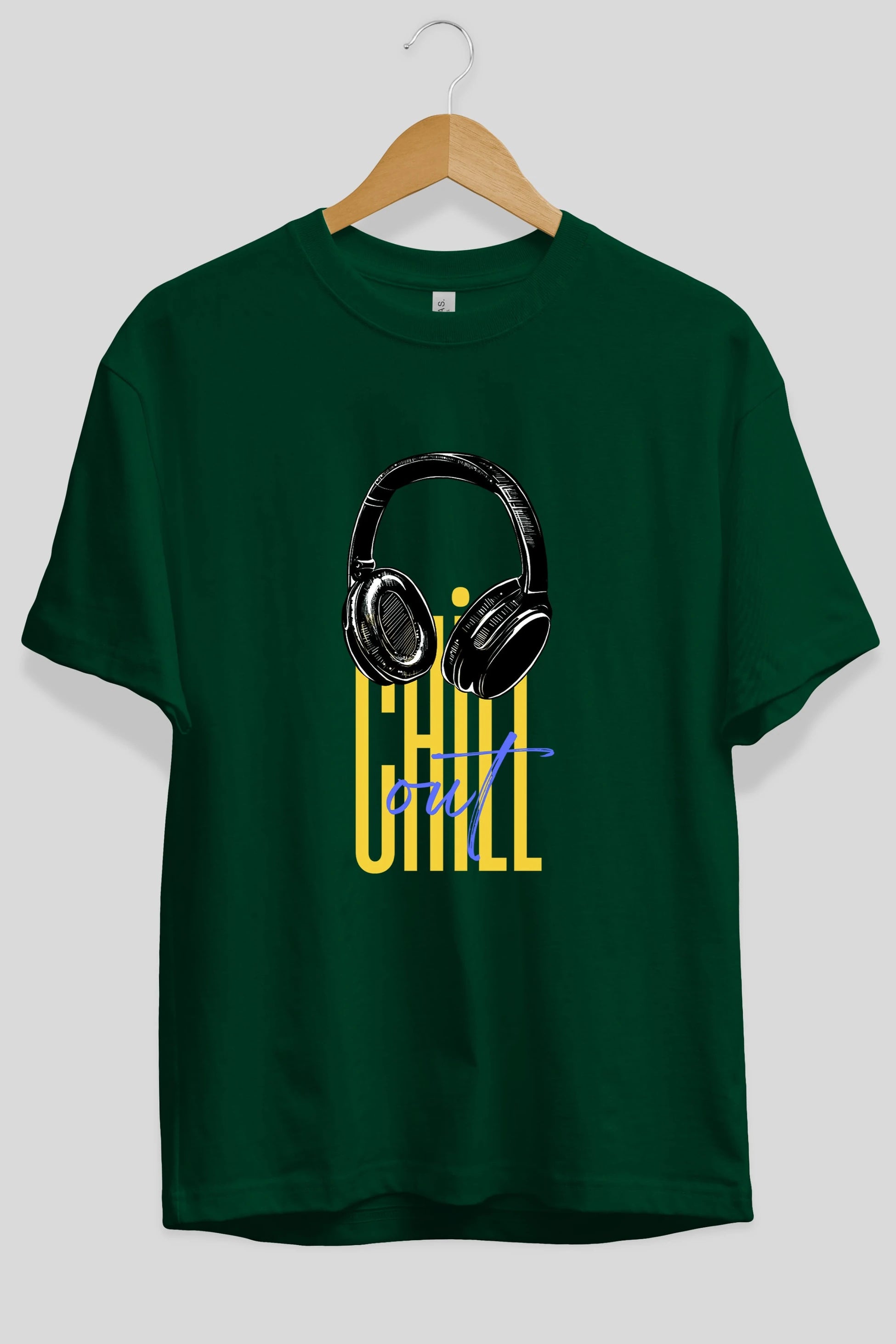 Chill Out Yazılı Ön Baskılı Oversize t-shirt Erkek Kadın Unisex
