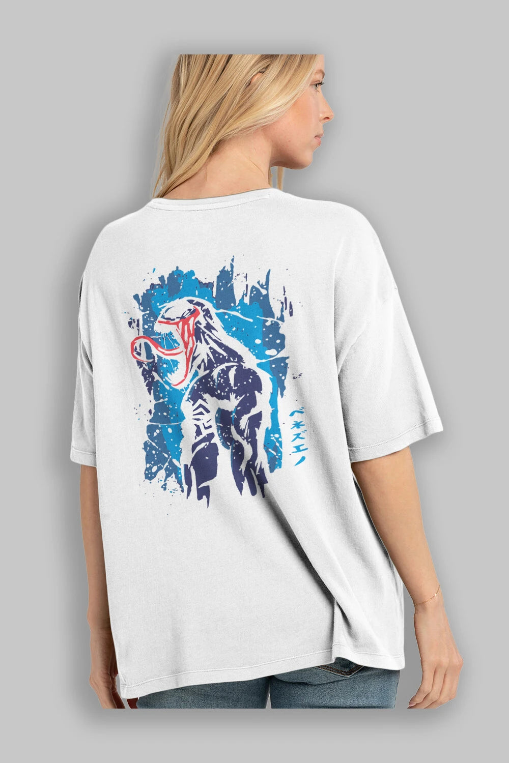 Venom (24) Arka Baskılı Oversize t-shirt Erkek Kadın Unisex %100 Pamuk Bisiklet Yaka tişort