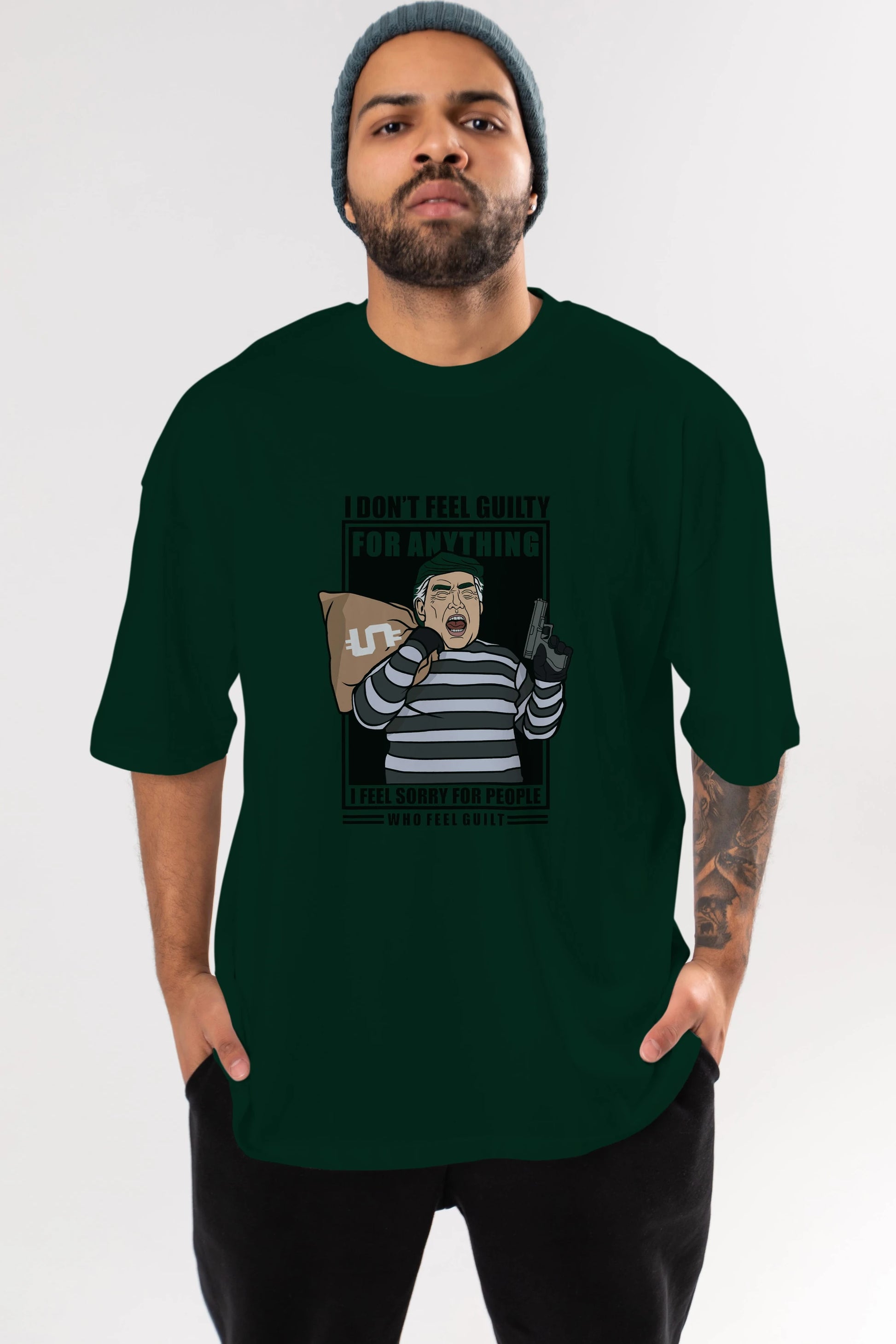 Criminal Trump Ön Baskılı Oversize t-shirt Erkek Kadın Unisex %100 Pamuk tişort