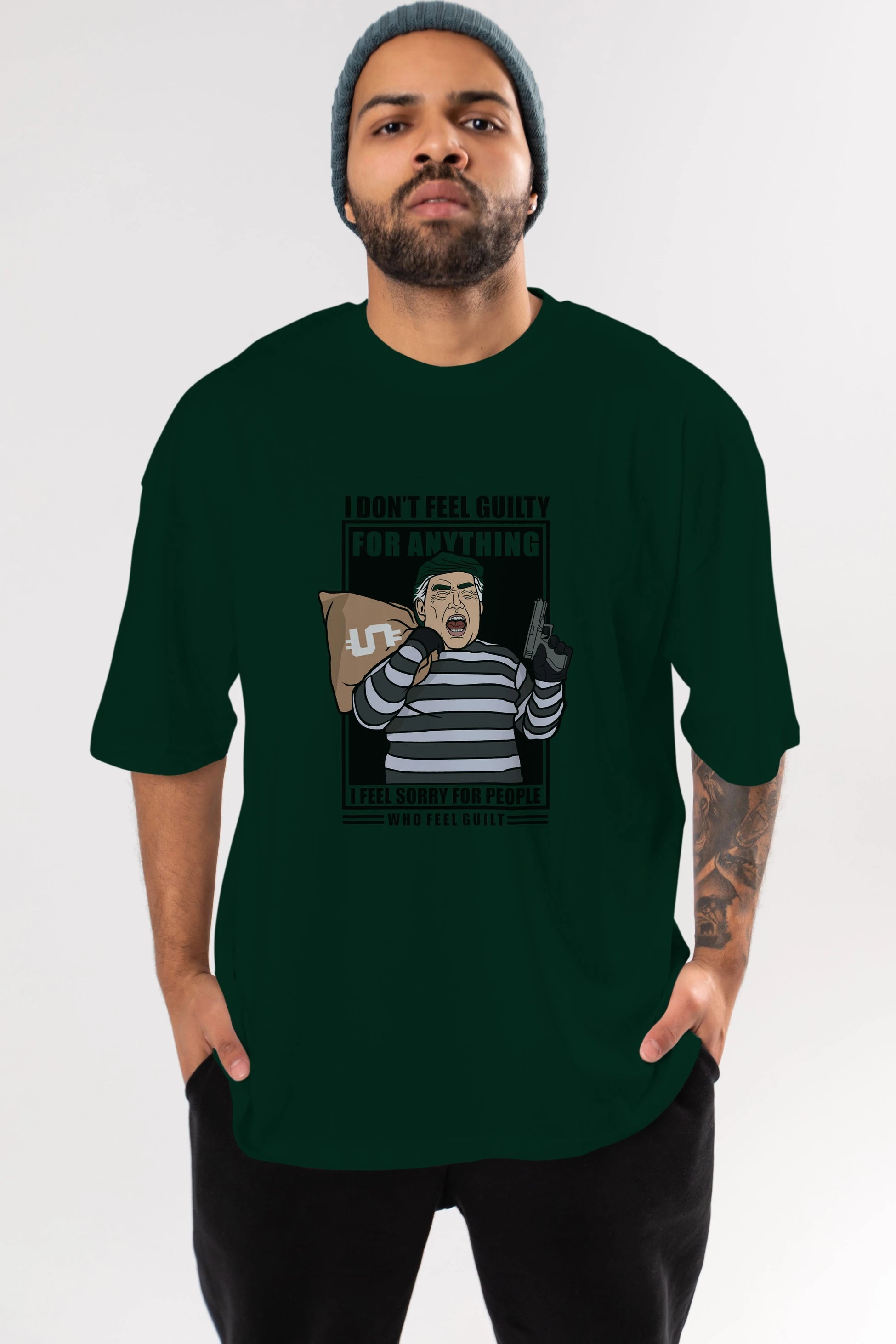 Criminal Trump Ön Baskılı Oversize t-shirt Erkek Kadın Unisex %100 Pamuk tişort