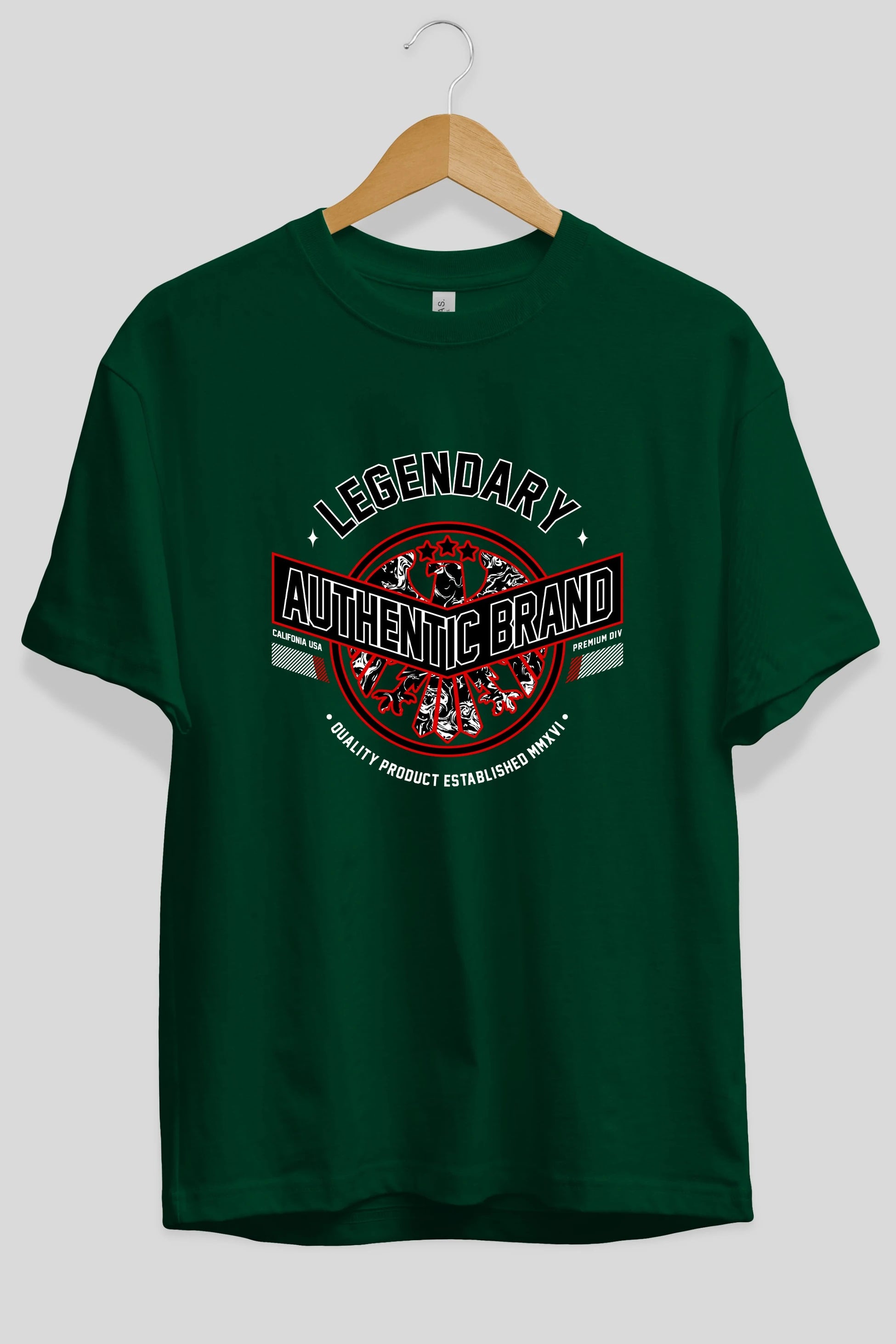 Legendary Brand Ön Baskılı Oversize t-shirt Erkek Kadın Unisex