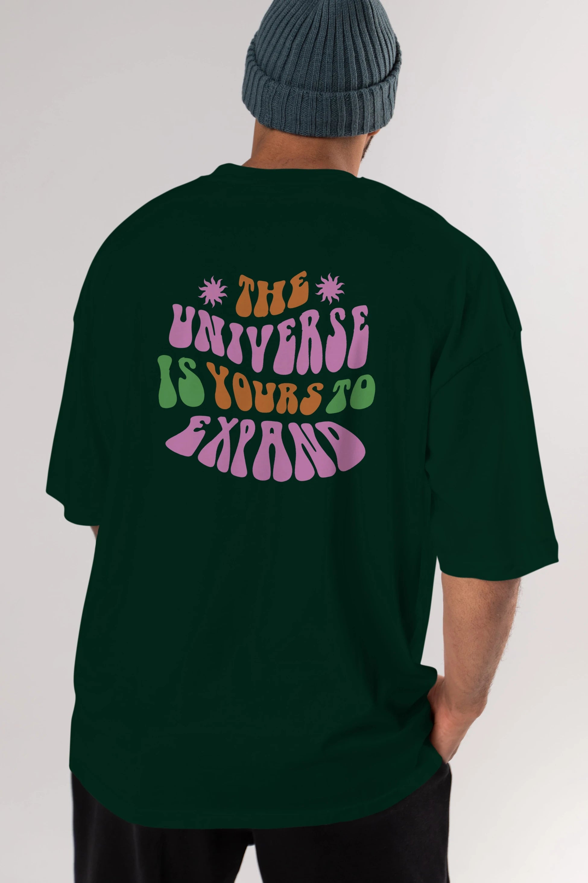 The Universe is Yours Yazılı Arka Baskılı Oversize t-shirt Erkek Kadın Unisex