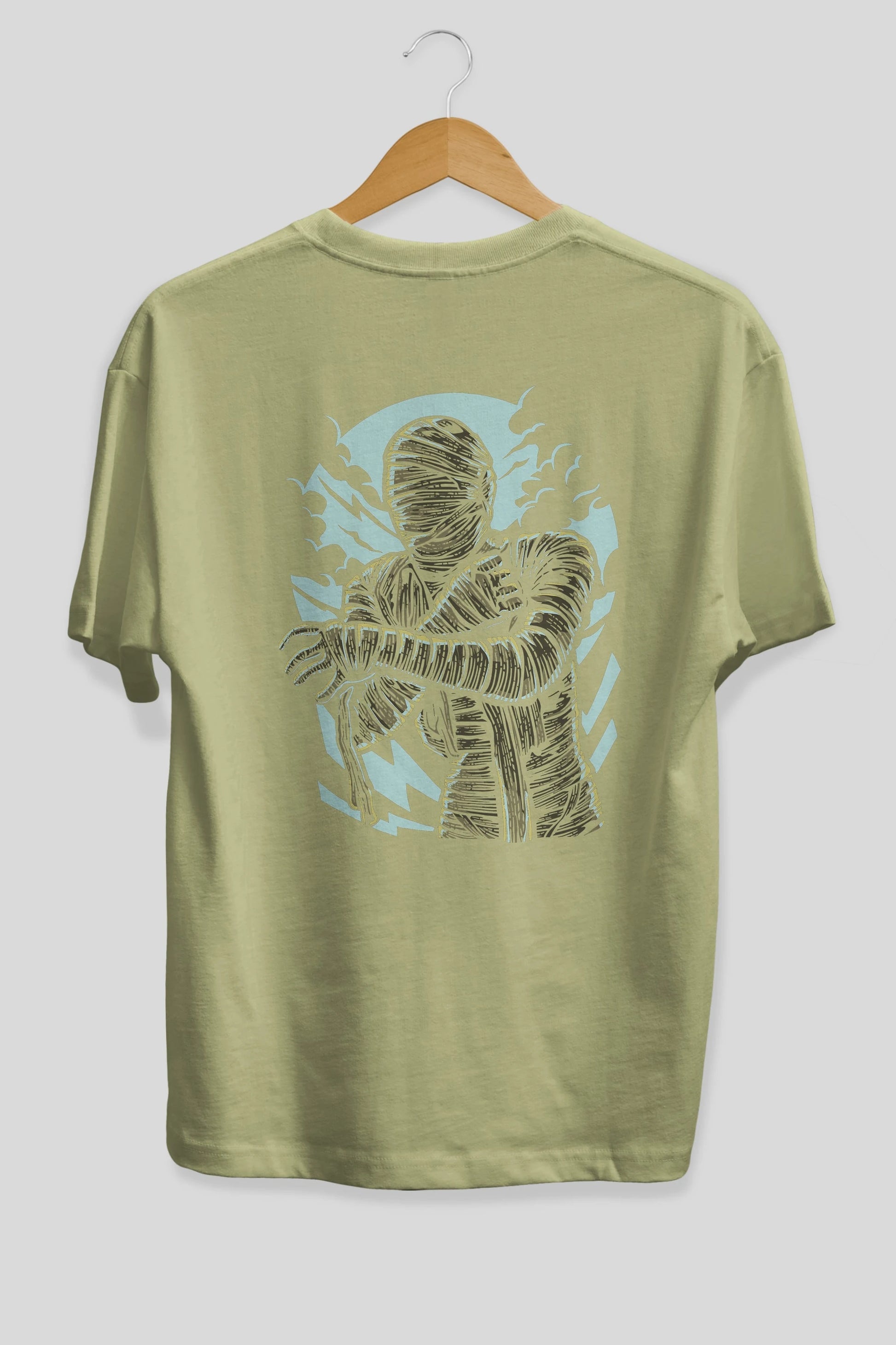 The Mummy Arka Baskılı Oversize t-shirt Erkek Kadın Unisex %100 Pamuk