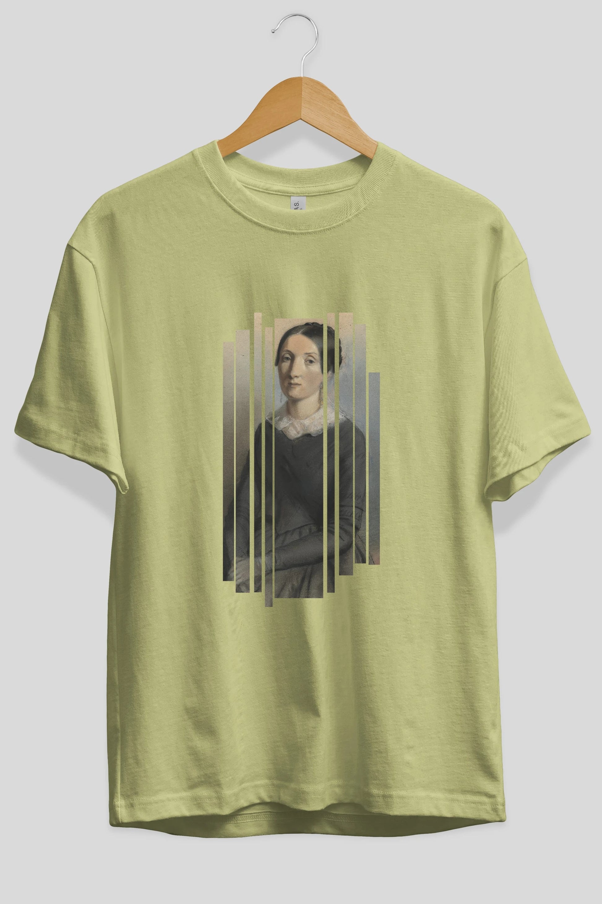 Retro Portre Ön Baskılı Oversize t-shirt Erkek Kadın Unisex