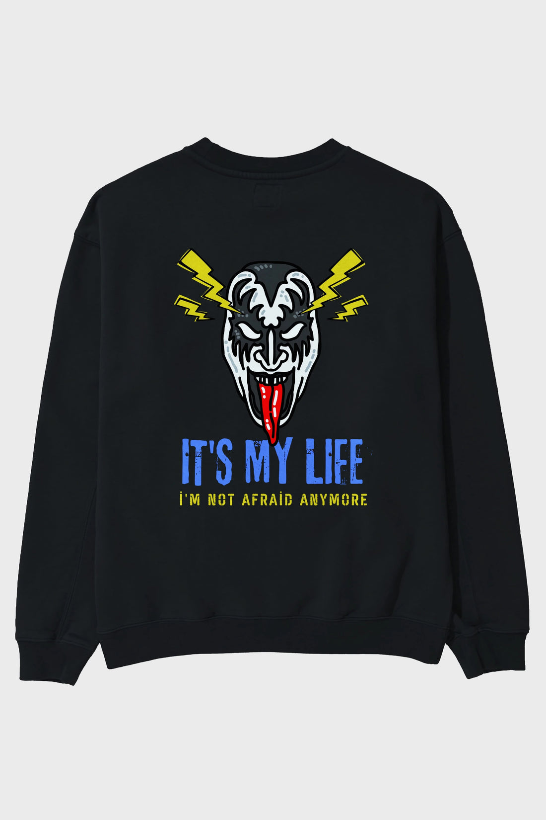 Its My Life Yazılı Arka Baskılı Oversize Sweatshirt Erkek Kadın Unisex