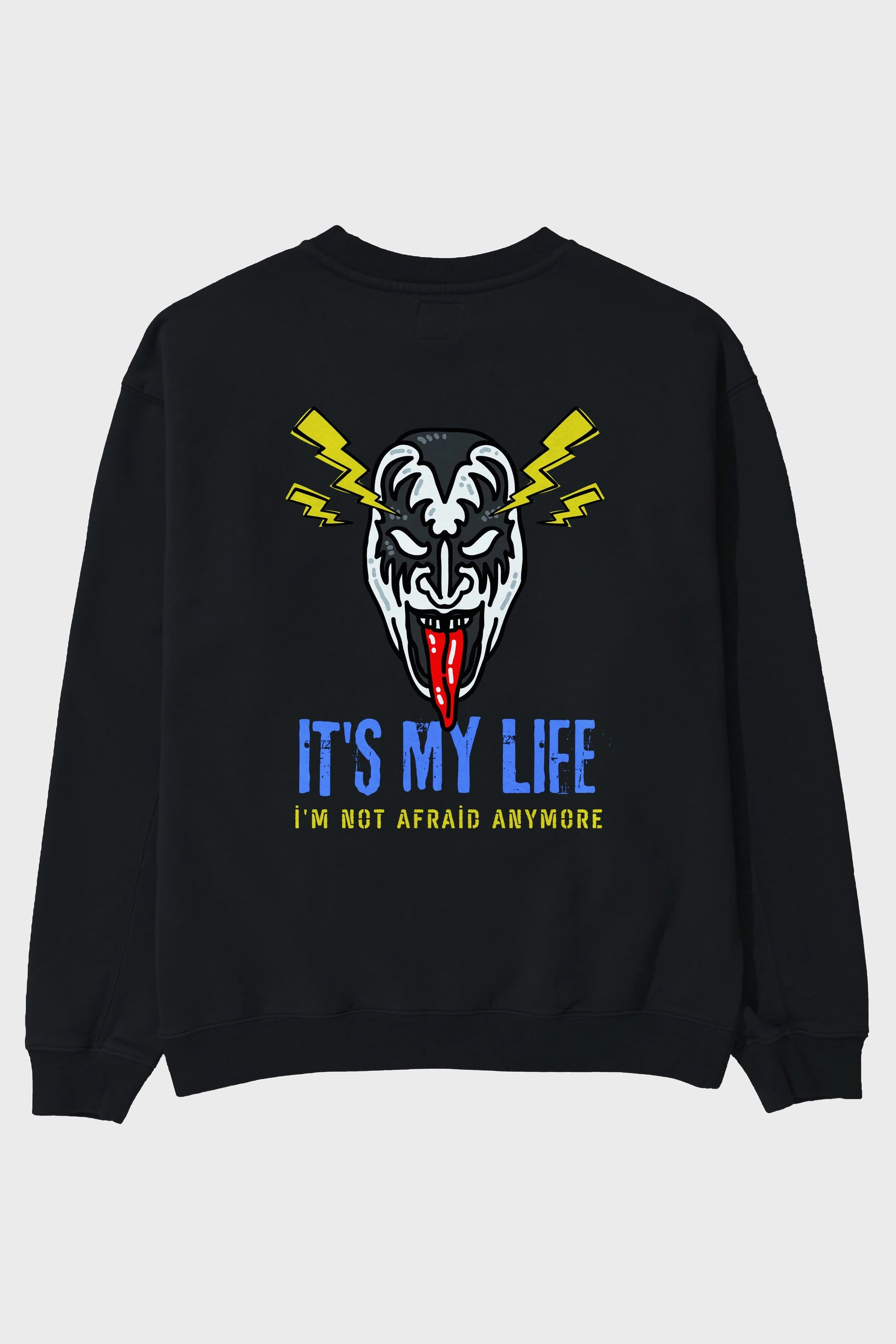 Its My Life Yazılı Arka Baskılı Oversize Sweatshirt Erkek Kadın Unisex